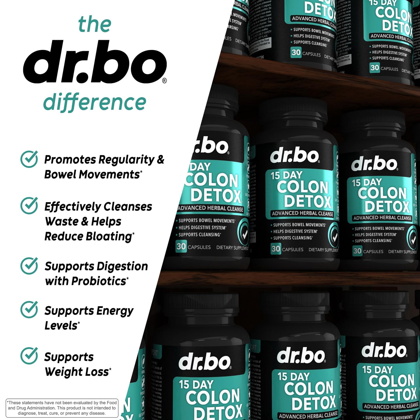 DR. BO Colon Cleanser Detox for Weight Flush Capsule 30 Count