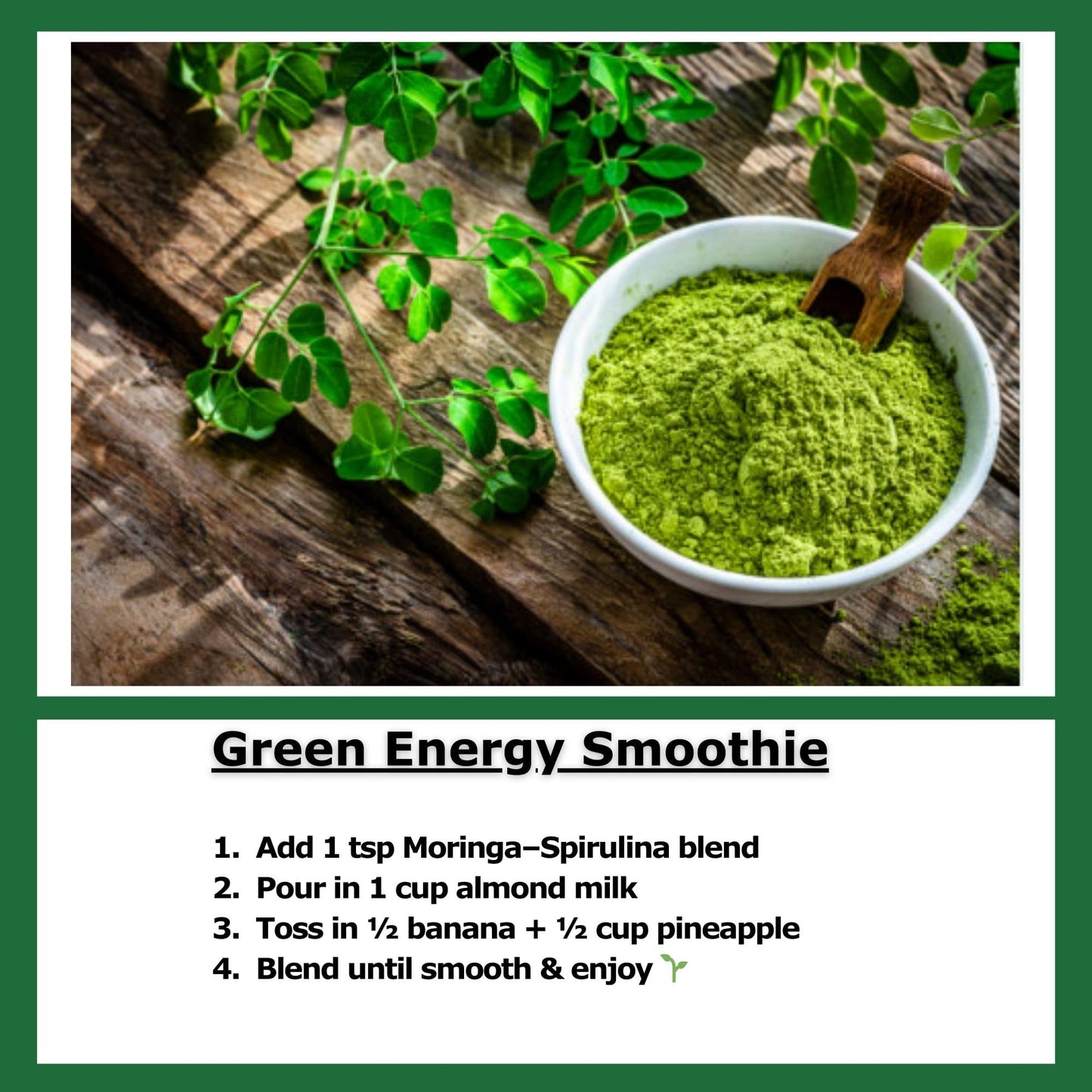 Chérie Sweet Heart Organic Moringa & Spirulina Superfood Blend Powder 6 oz