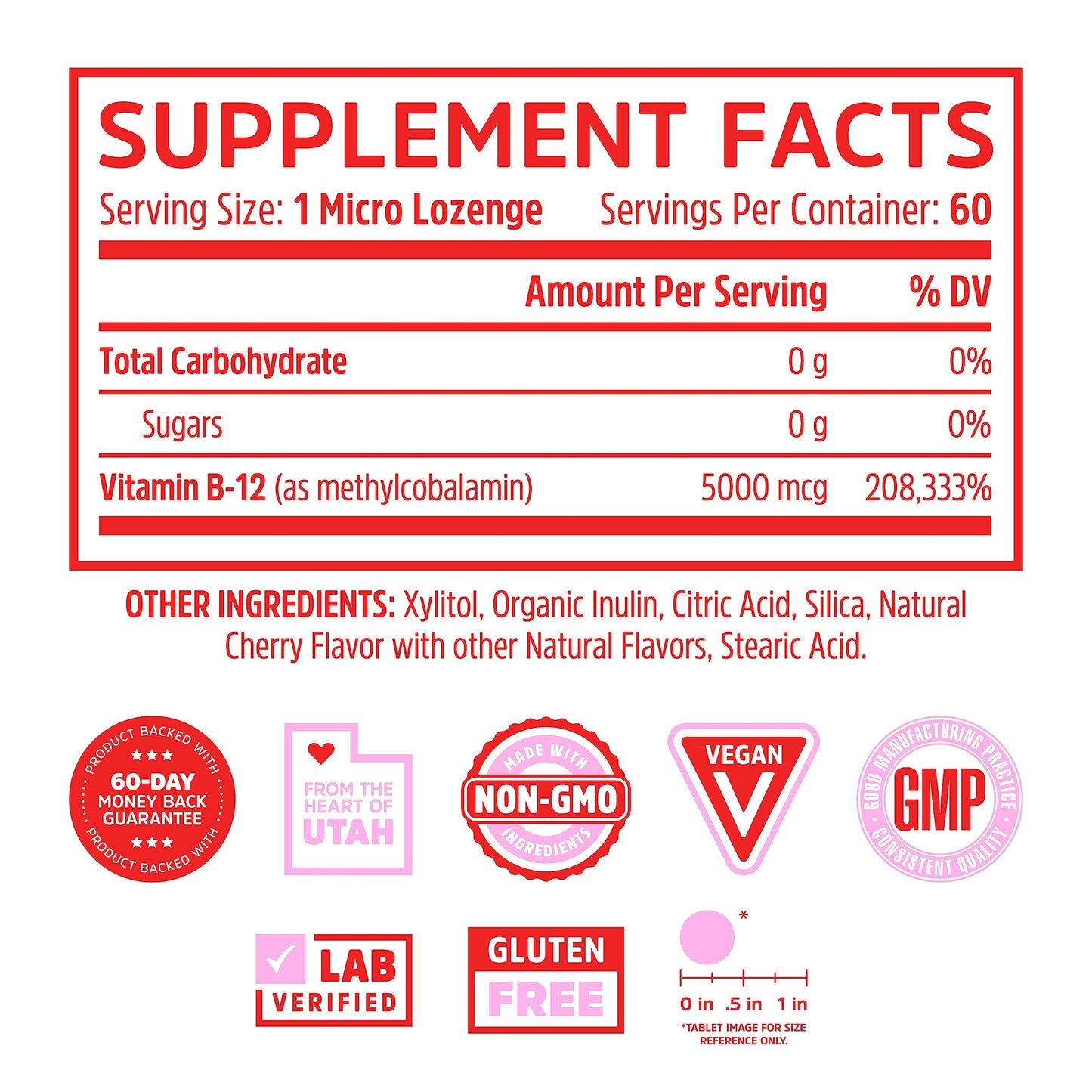 ZHOU Methyl B12 Lozenges 60 Count