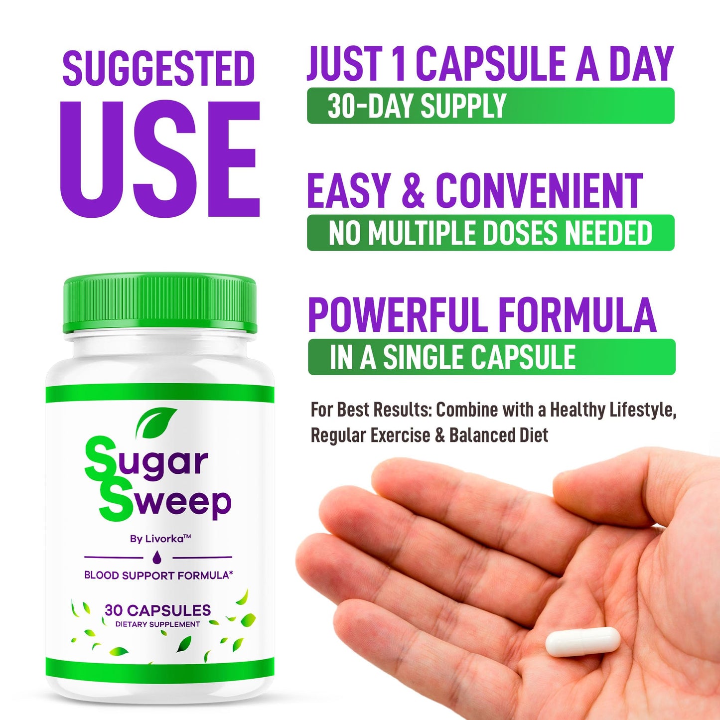LIVORKA SugarSweep Capsules, 150 Capsules