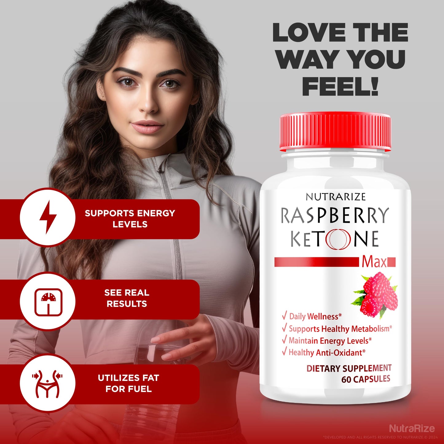 NutraRize Raspberry Ketone Capsules 180 Capsules