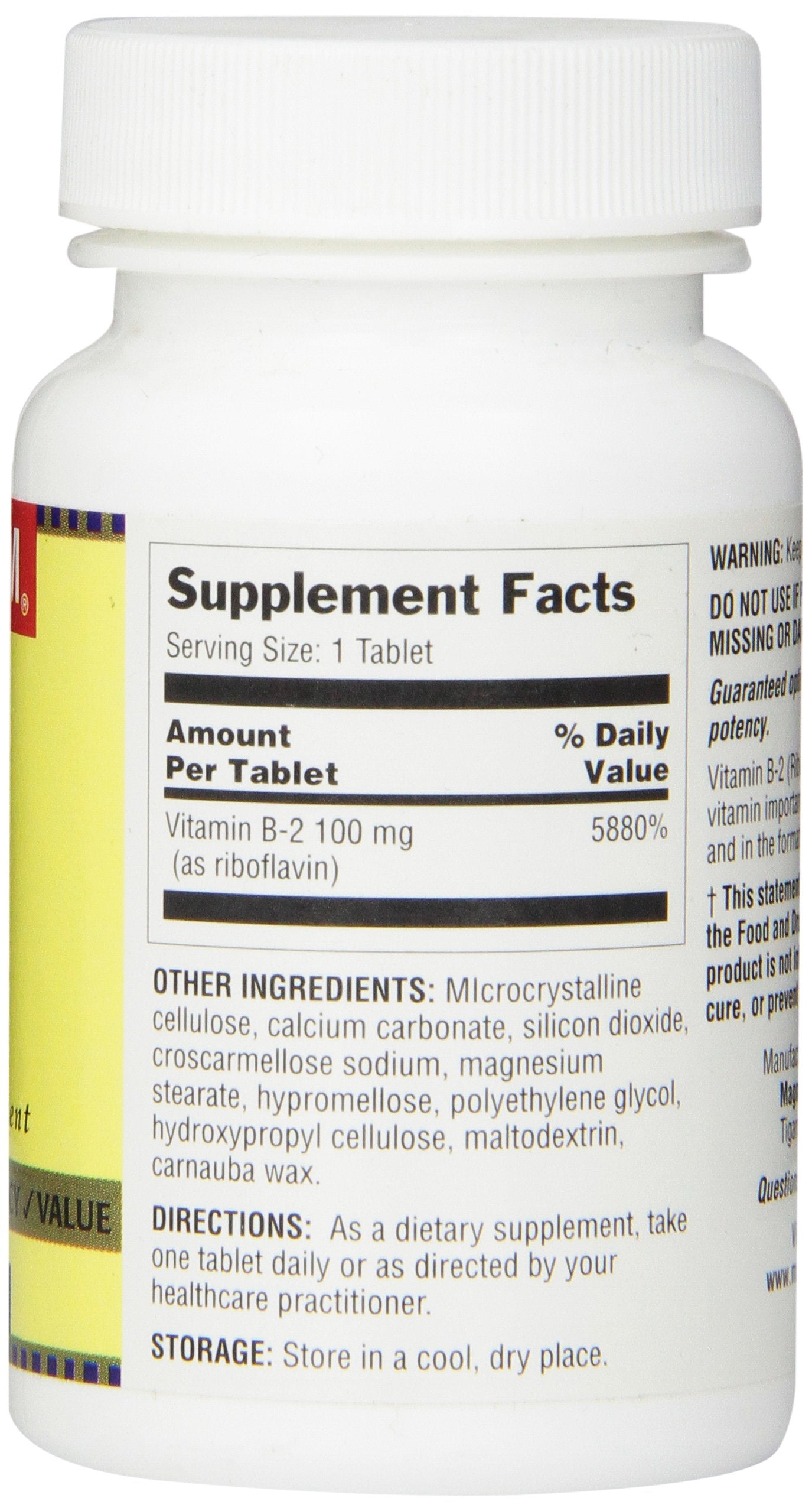 Optimum Vitamin B-2 Tablets, 100 Count
