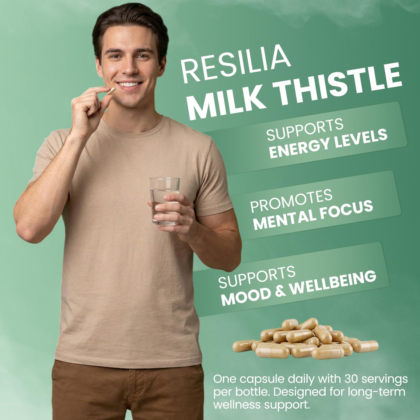 Resilia Milk Thistle Silymarin 30 Capsules