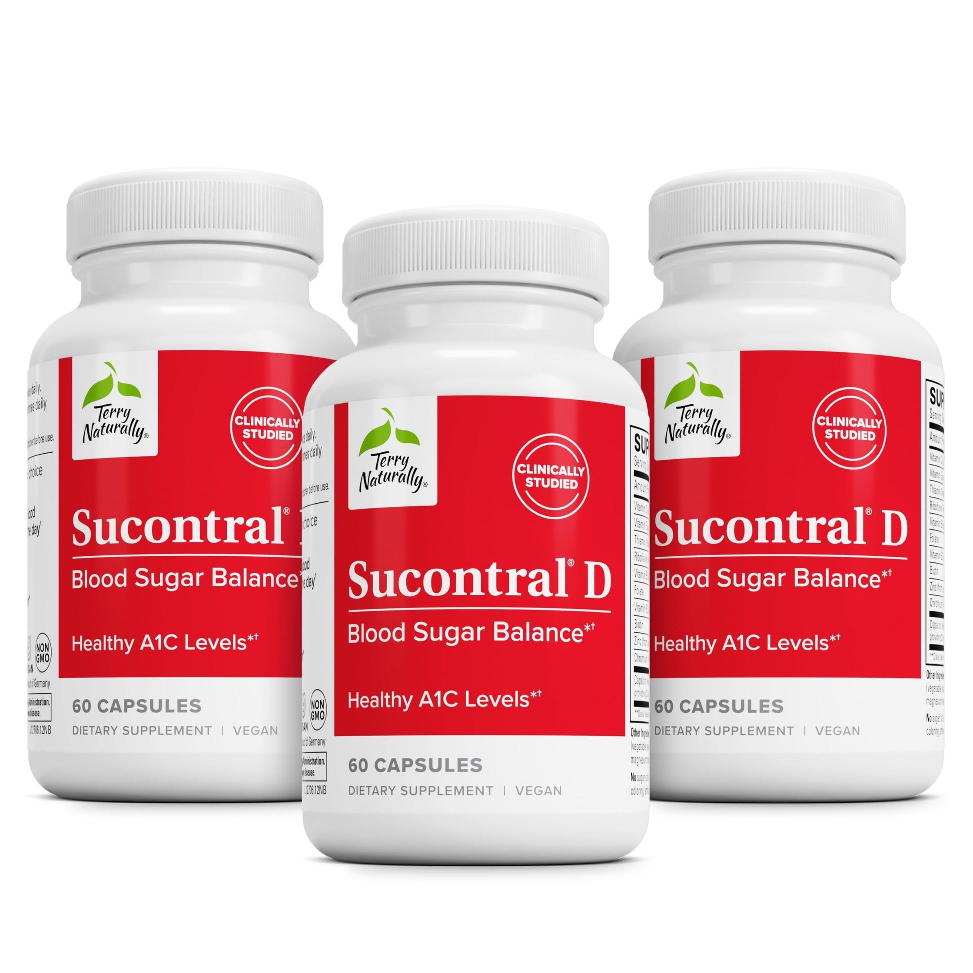 Terry Naturally Sucontral D B-Complex & Folate Supplement Capsules 180