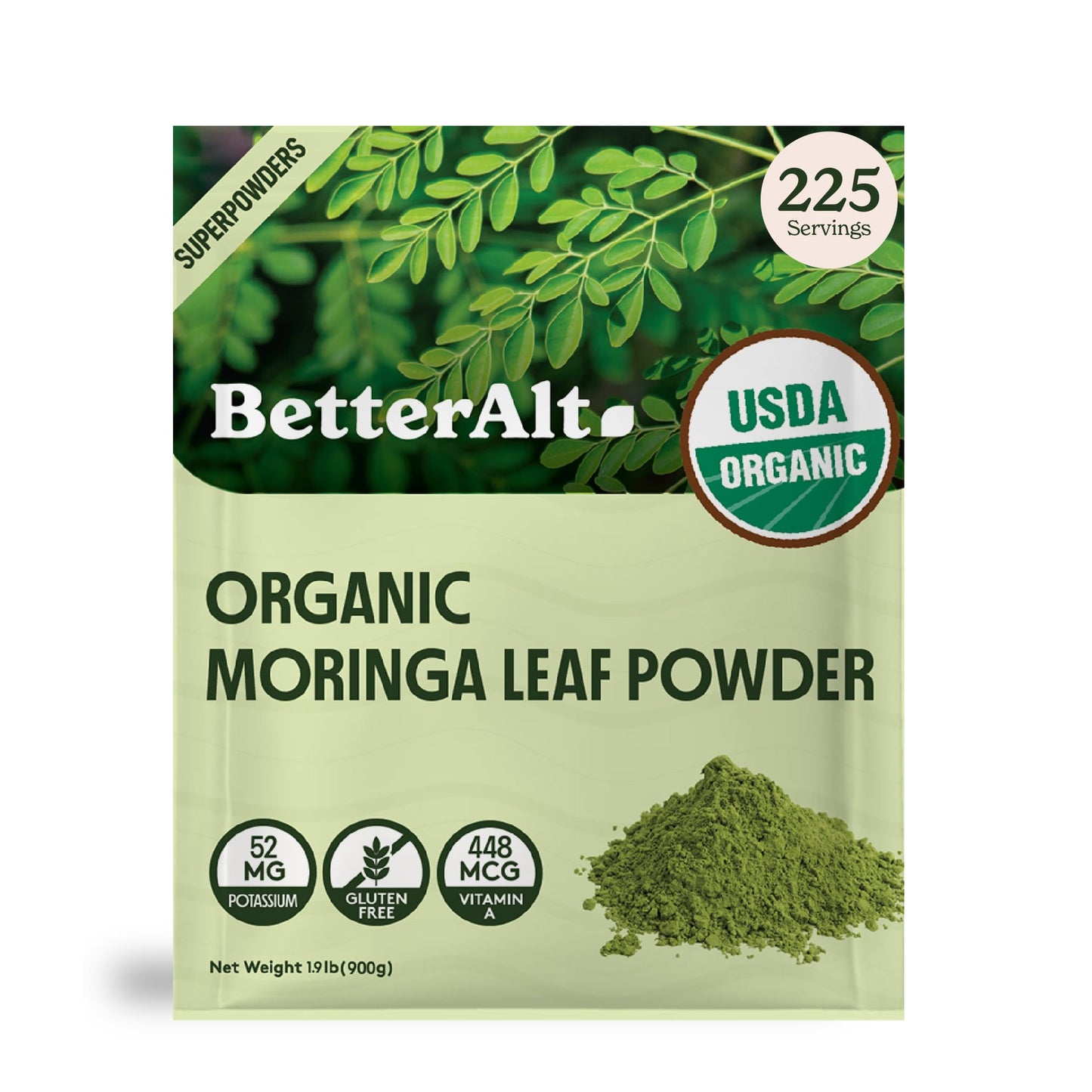 Better Alt Organic Moringa Powder 32 Ounce