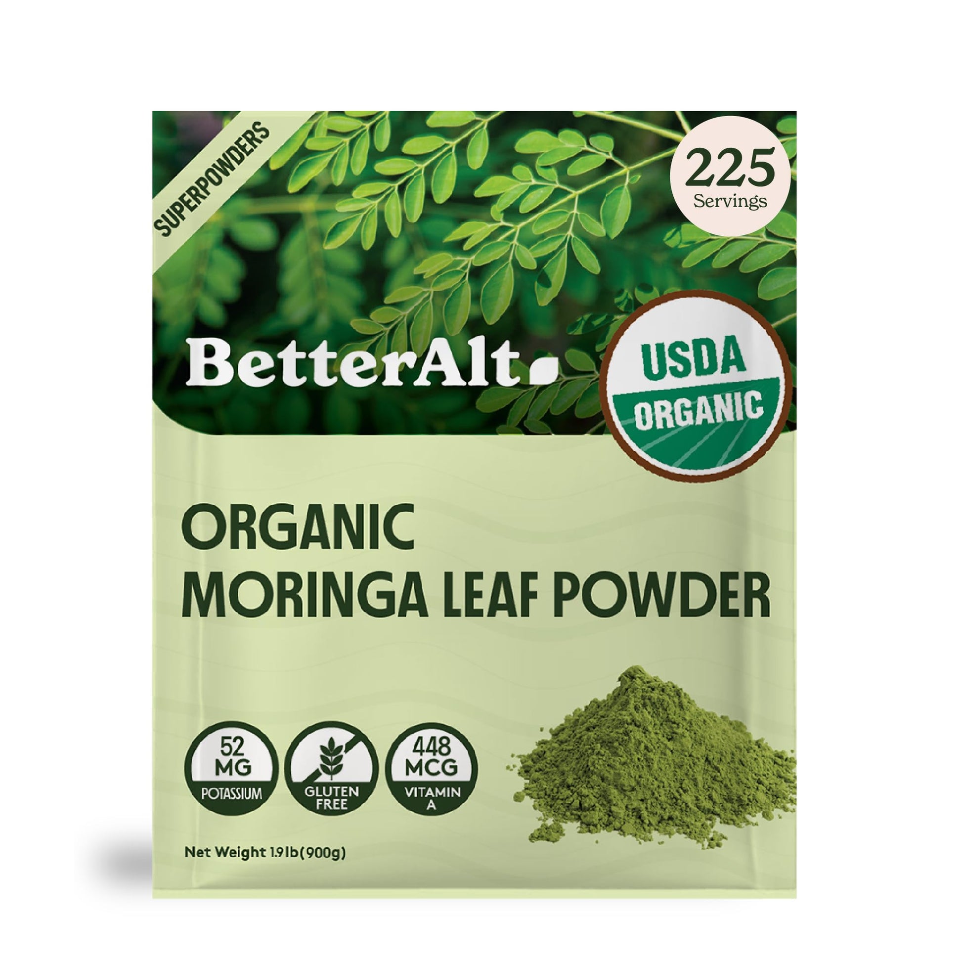 Better Alt Organic Moringa Powder 32 Ounce