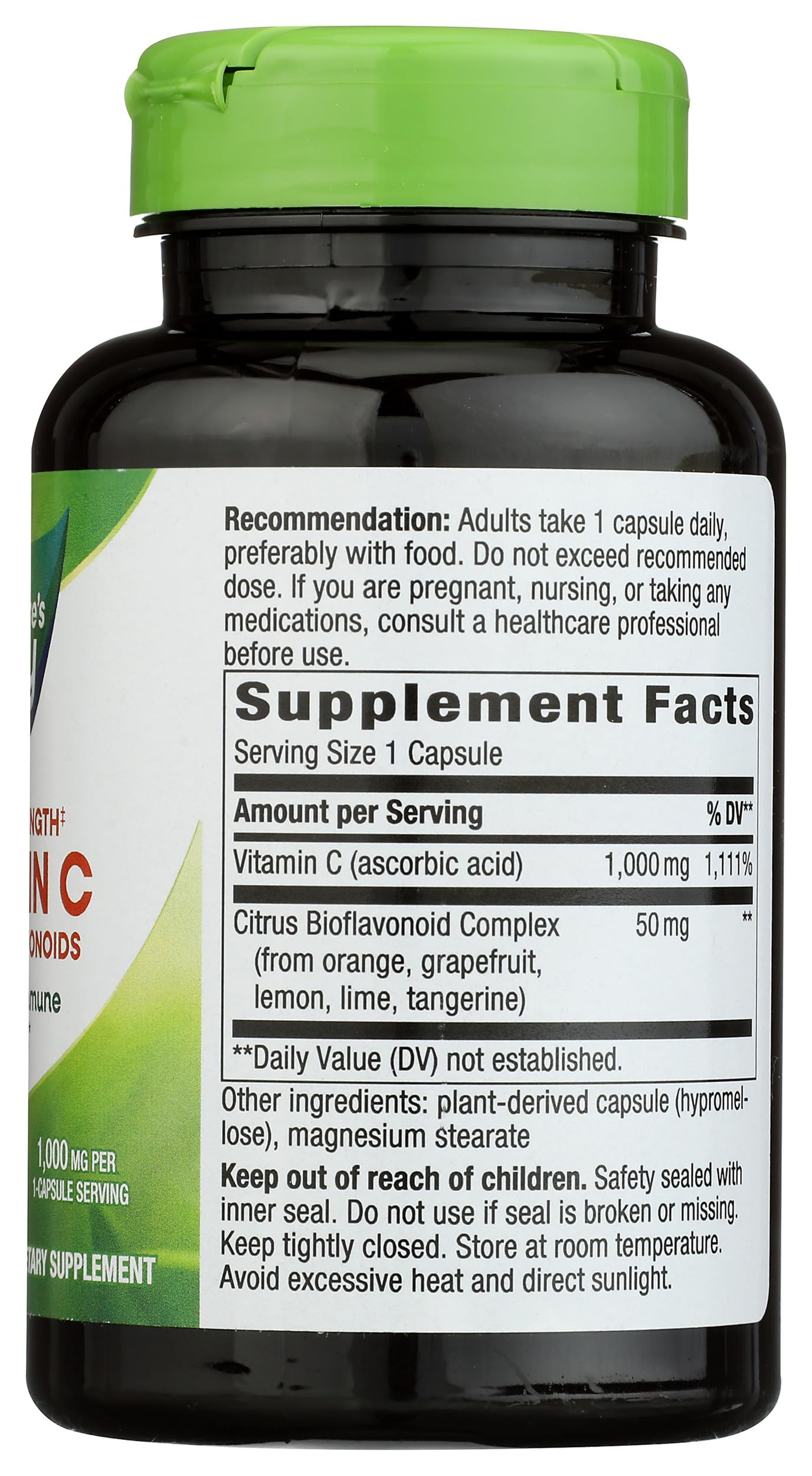 Nature's Way Extra Strength Vitamin C with Bioflavonoids, 100 Vegan Capsules