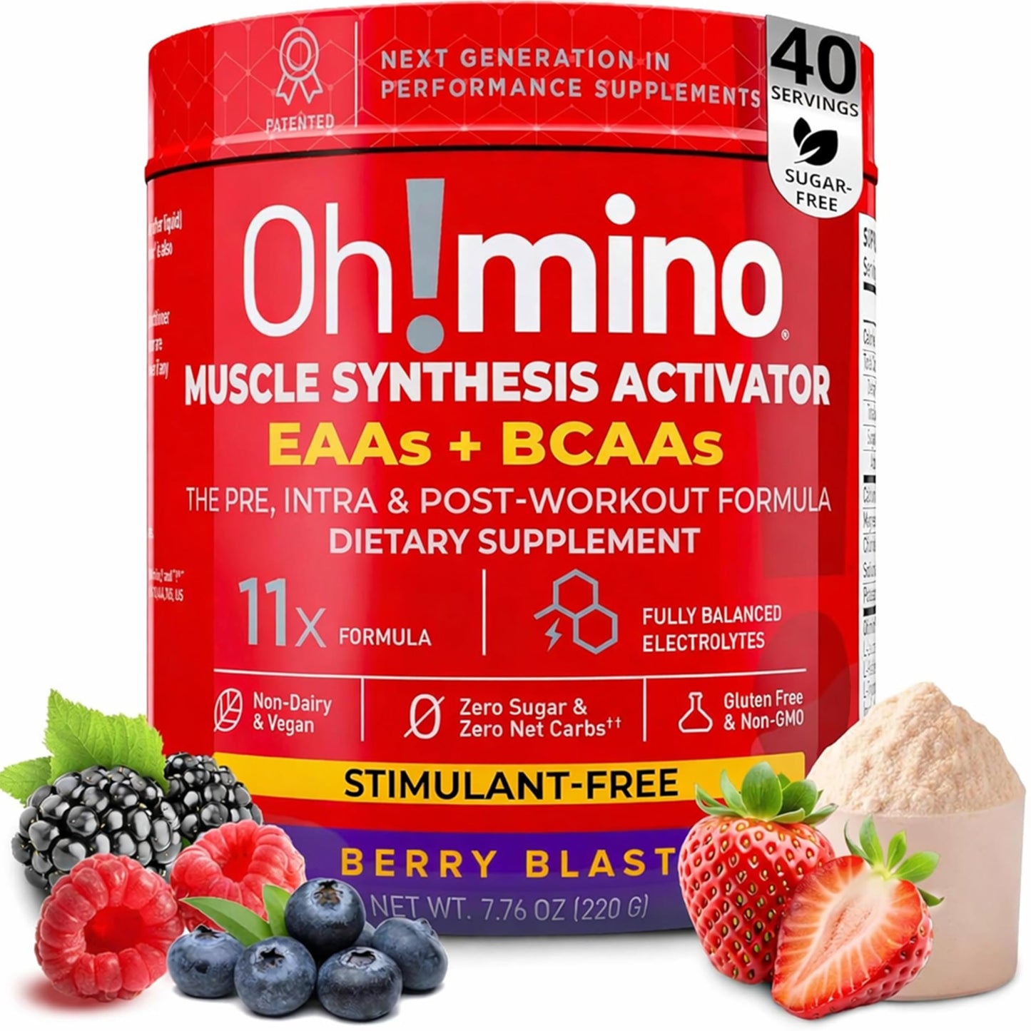 Oh!mino BCAA + EAA Powder 7.76 Ounce
