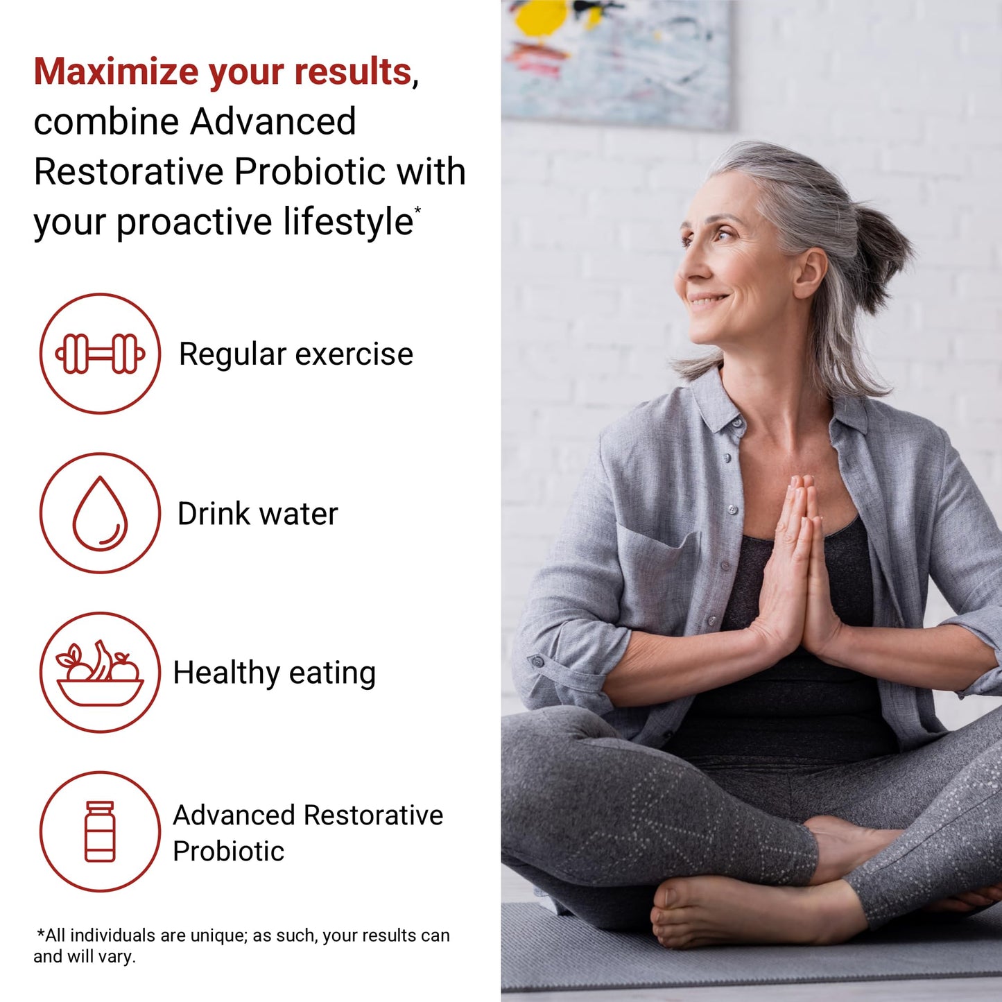 ACTIVATEDYOU Advanced Restorative Probiotic for Gut Health Capsule, 30 Count