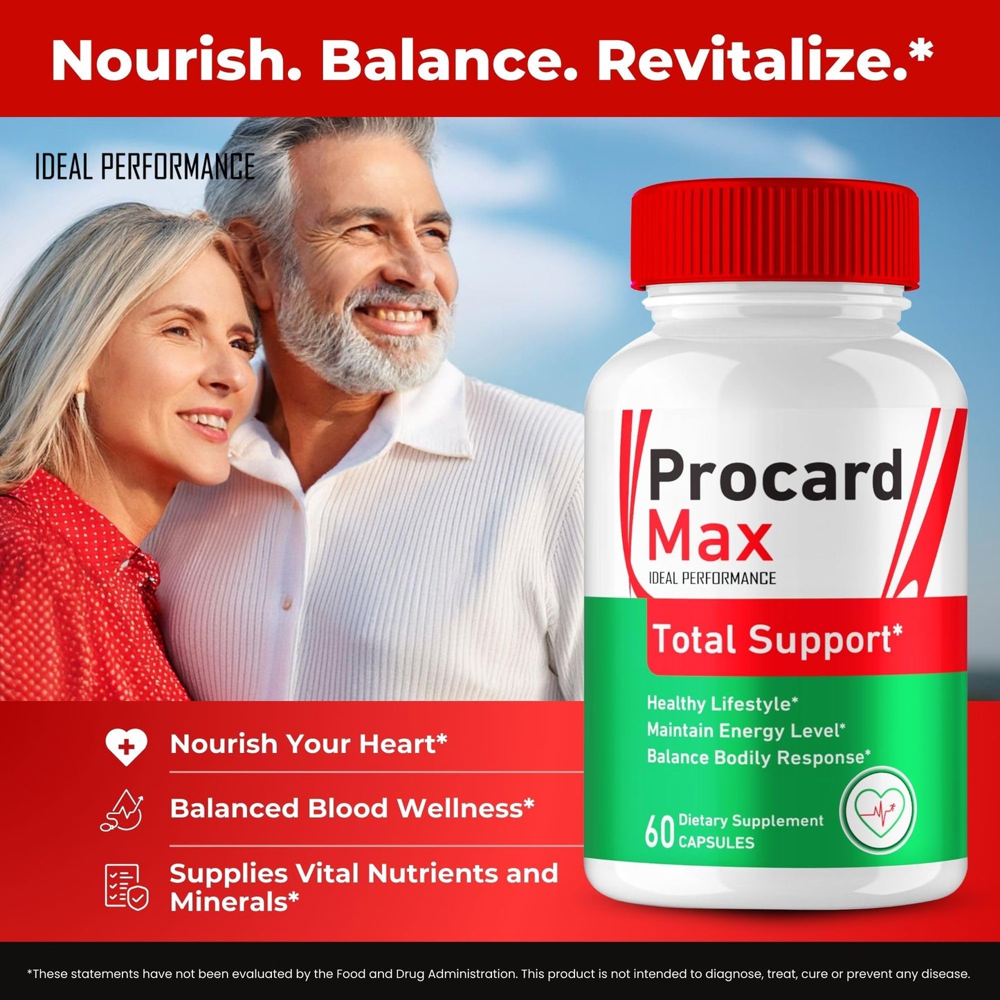 Ideal Performance Procard Max Advanced Blood Formula Capsules, 120 Count
