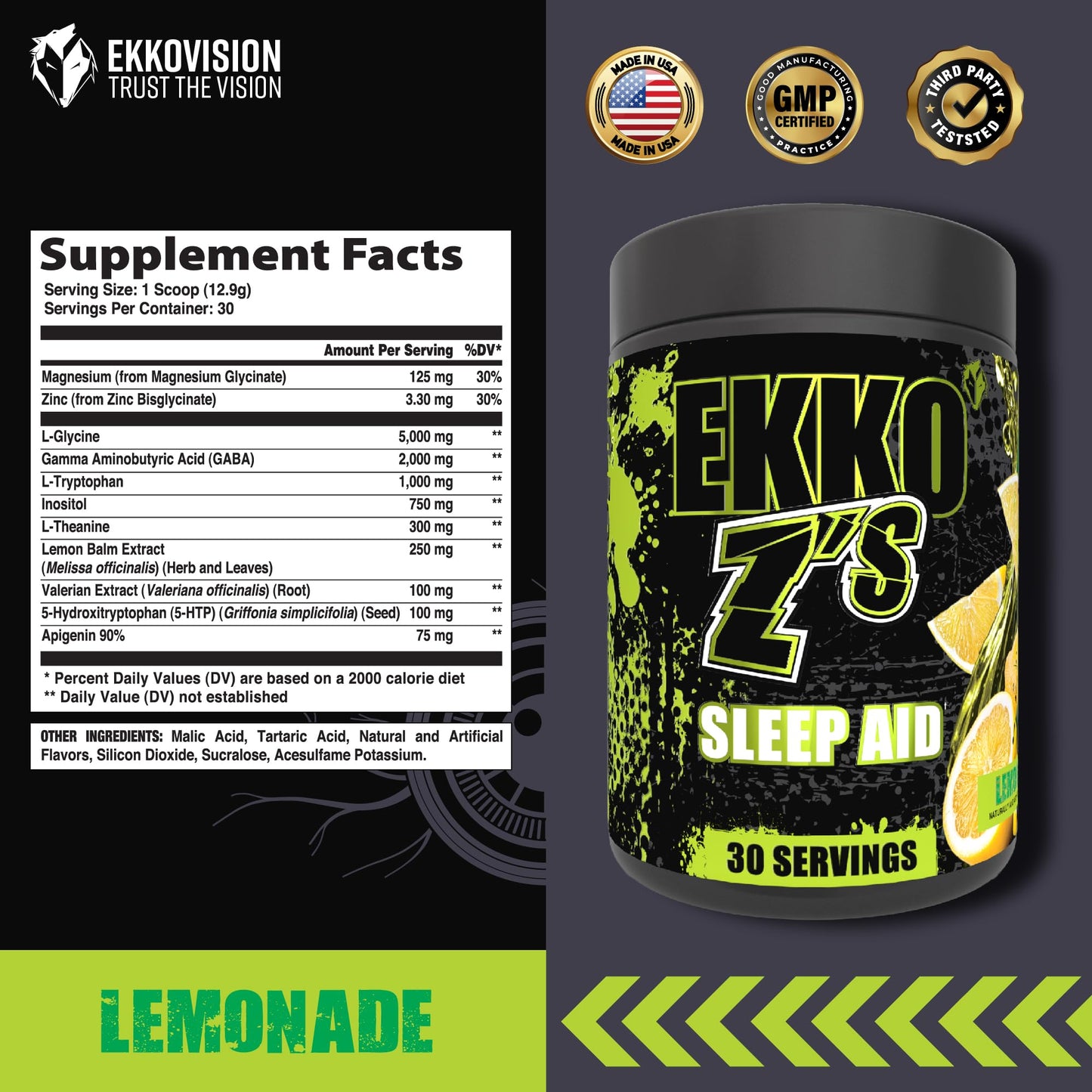 Ekkovision Ekko Z'S Sleep Aid Formula Powder 13.76 Ounce
