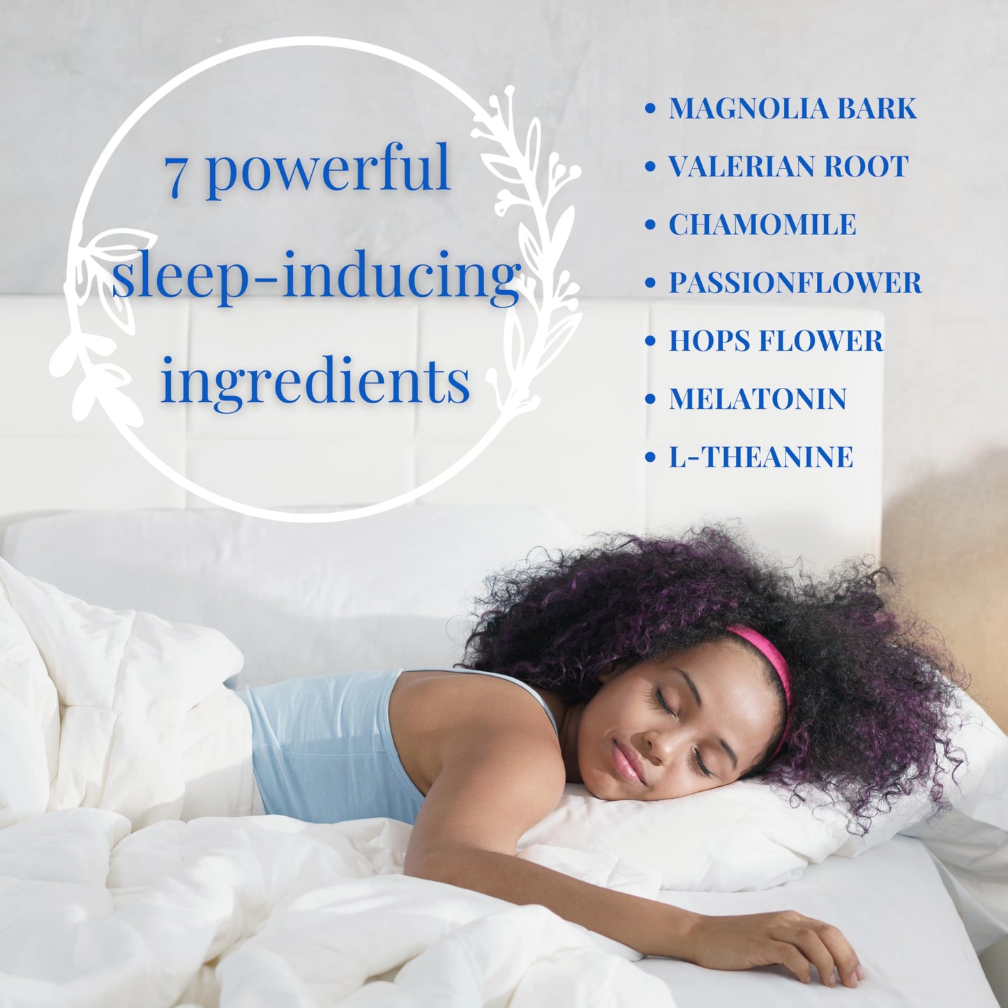 Happy Healthy Hippie Namastay in Bed Natural Sleep Aid, Low Dose Melatonin 0.5 mg Capsule, 60 Count
