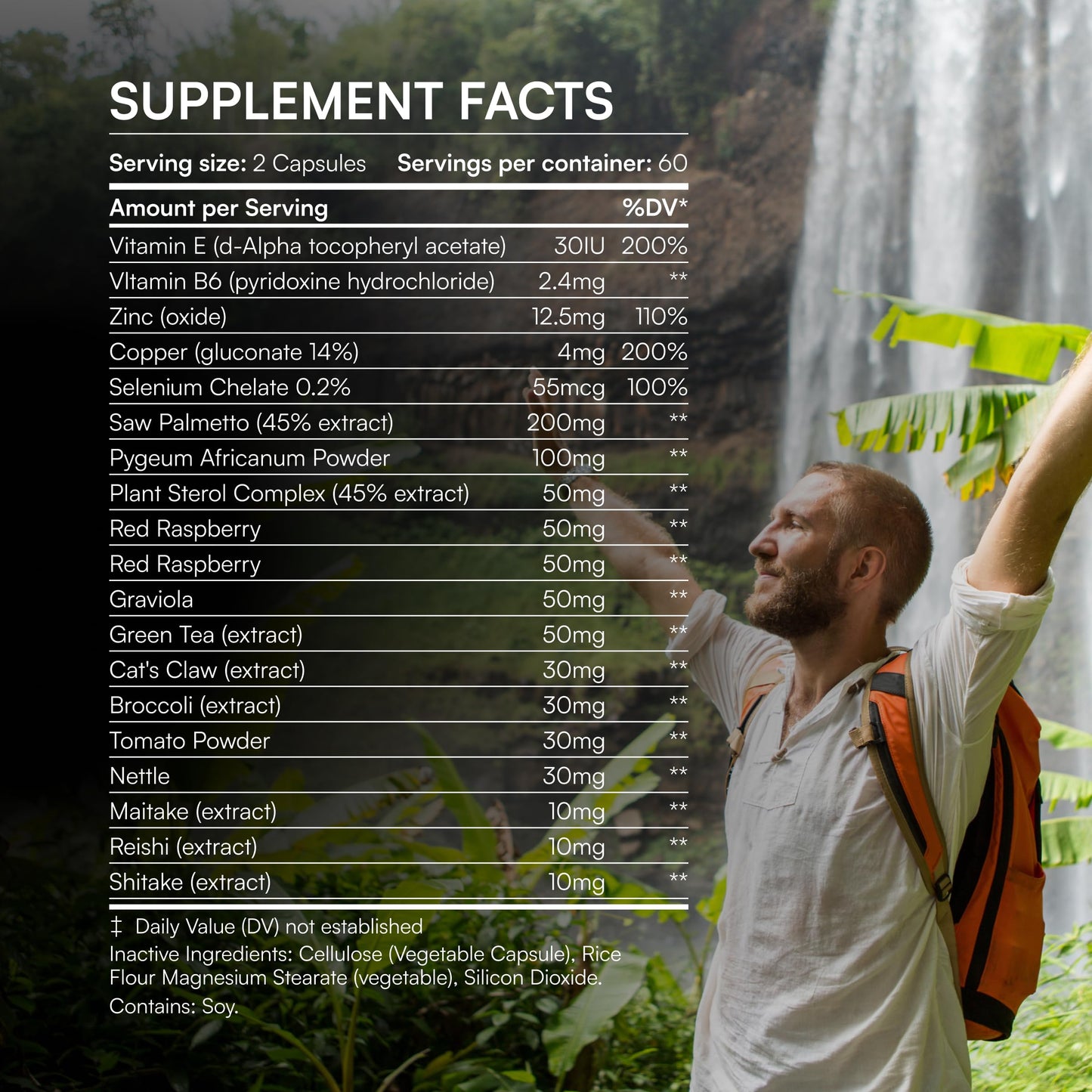 ENERGI NUT Prostate Support Supplement with Saw Palmetto Capsules, 120 Capsules