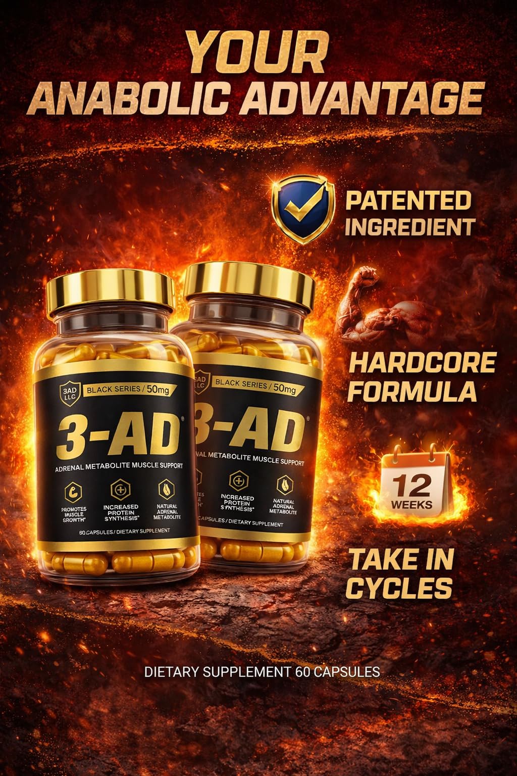 3AD LLC 3-AD Black Series Capsules 60 Capsules