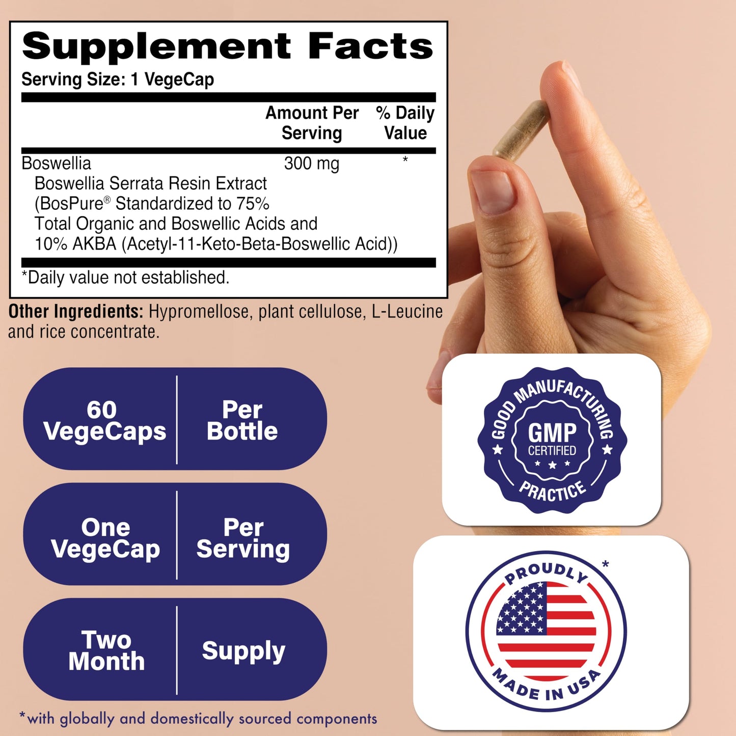 Health Thru Nutrition Boswellia 300mg Capsules, 60 Count