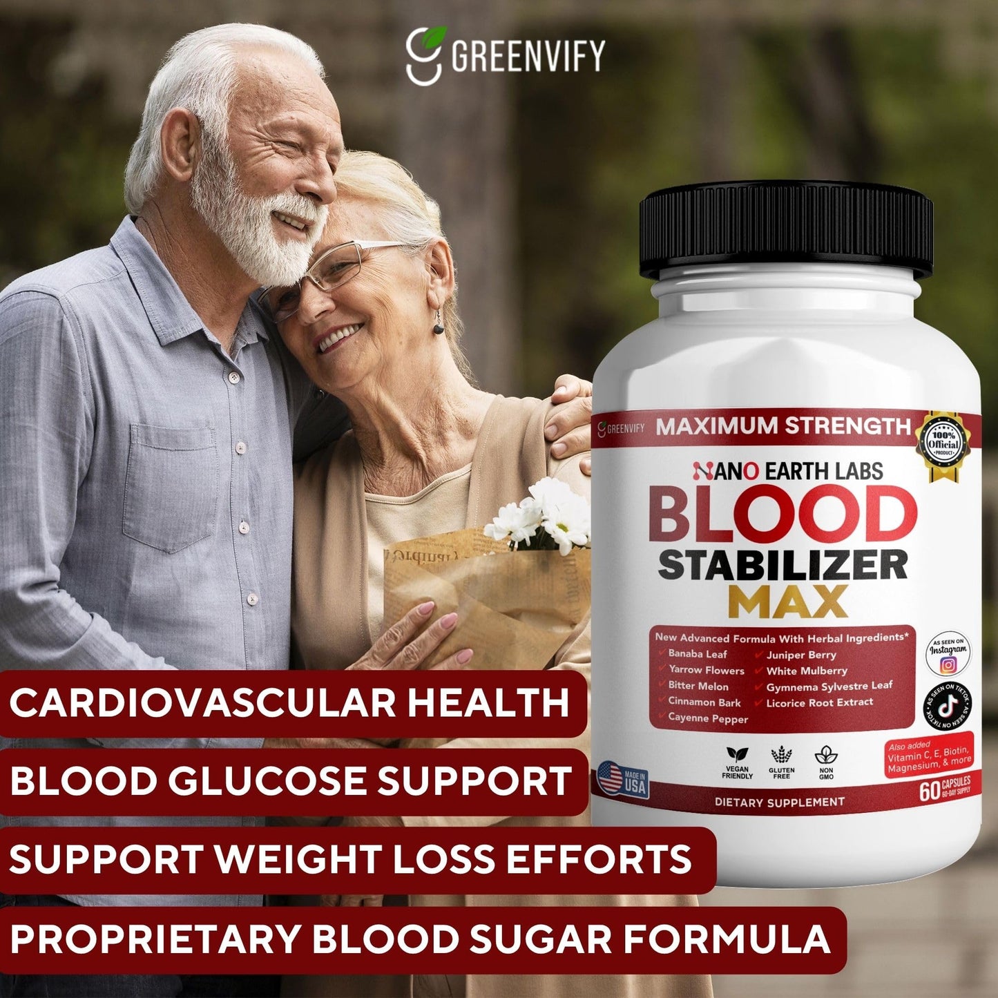 GREENVIFY Blood Stabilizer Max Capsules 180 Count