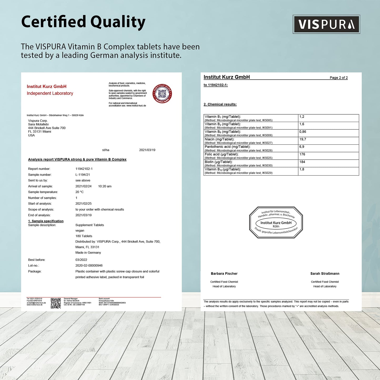 VISPURA Vitamin B-Complex Tablets 180 Count