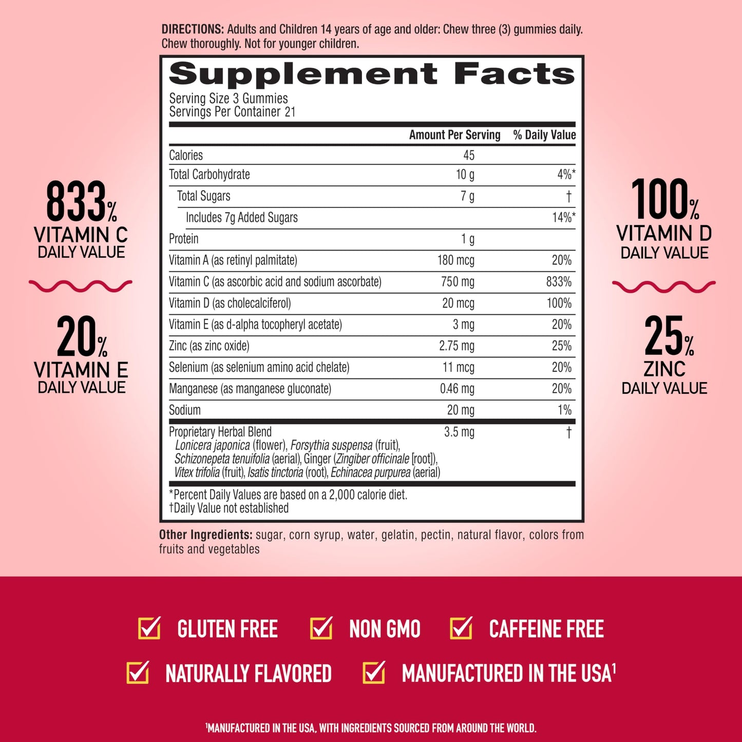 Airborne Immune Support Gummies 63 Count