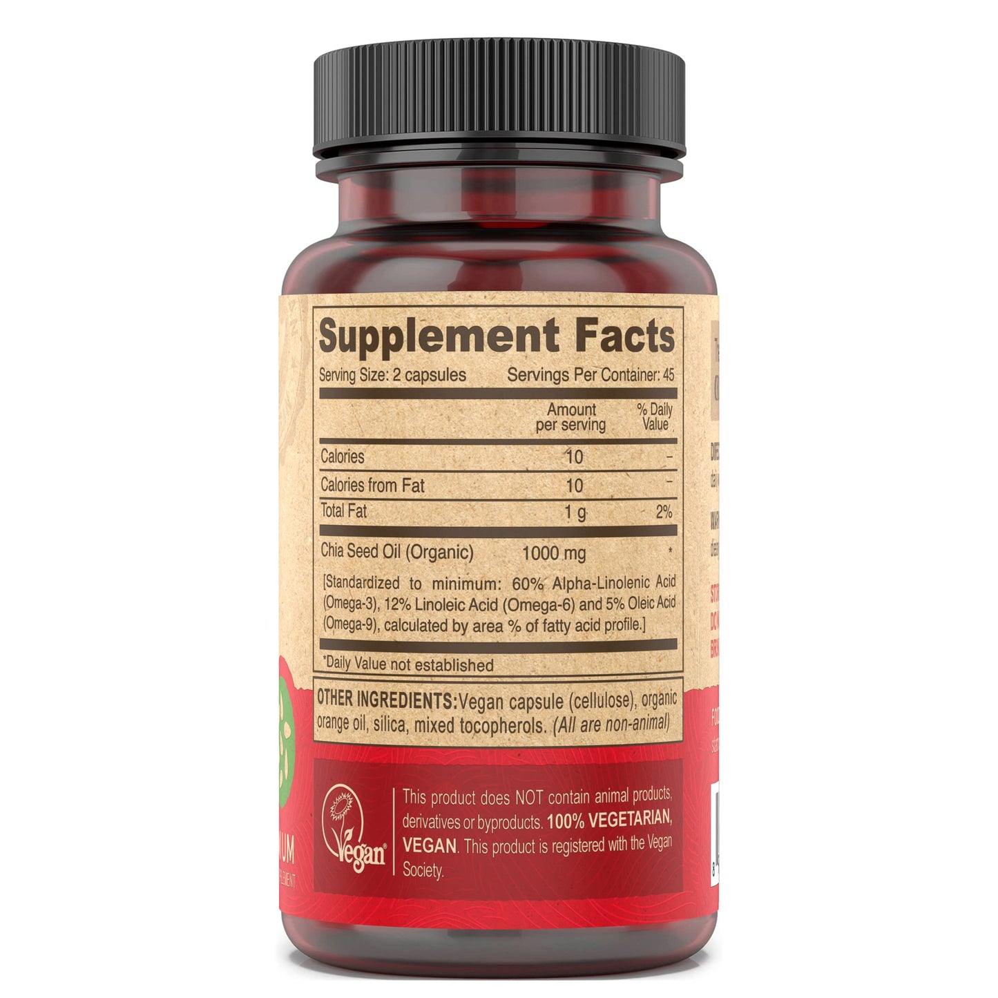 DEVA Vegan Vitamins Chia Seed Oil Capsules, 90 Capsules