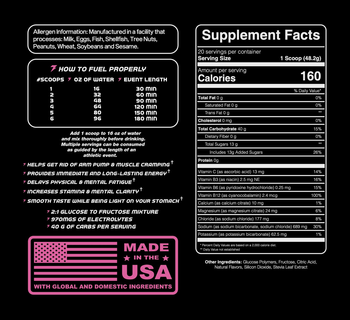 Hydro Power Endurance Fuel High-Carb Supplement Powder 29.03