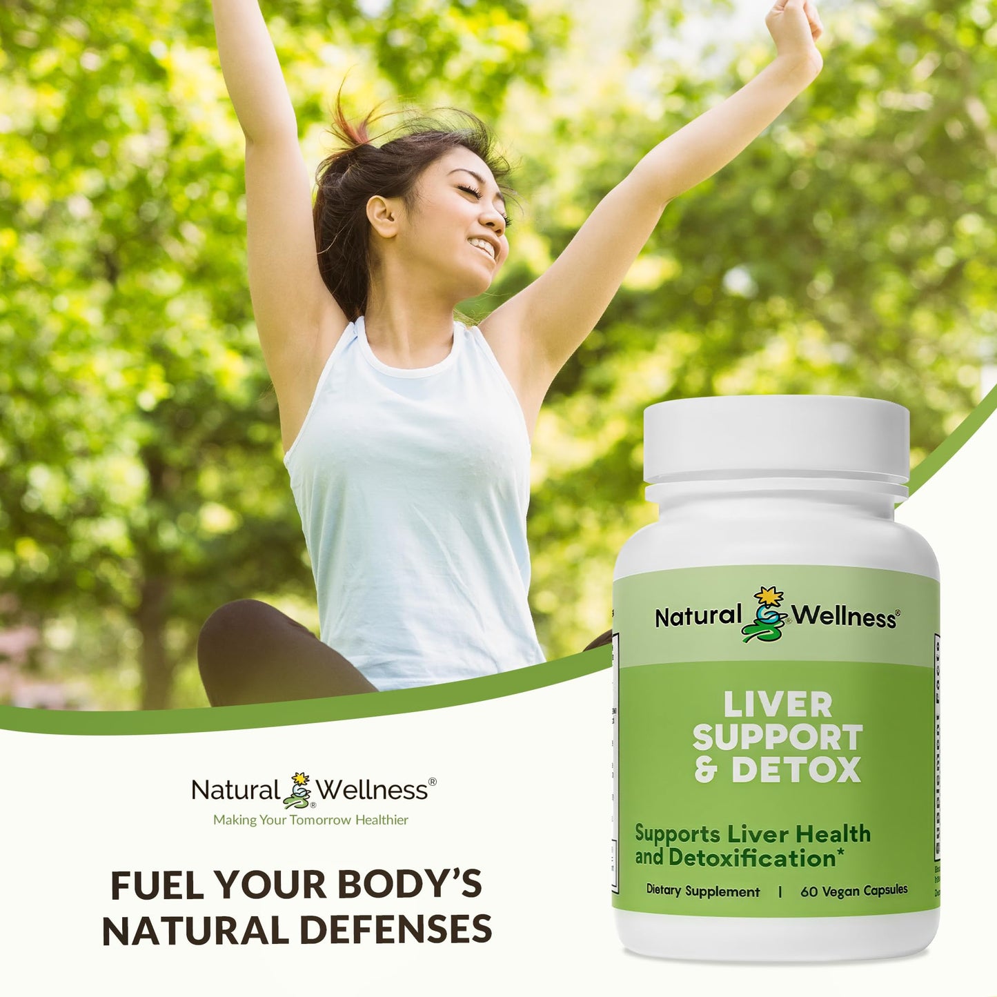 Natural Wellness Liver Support & Detox 60 Capsules