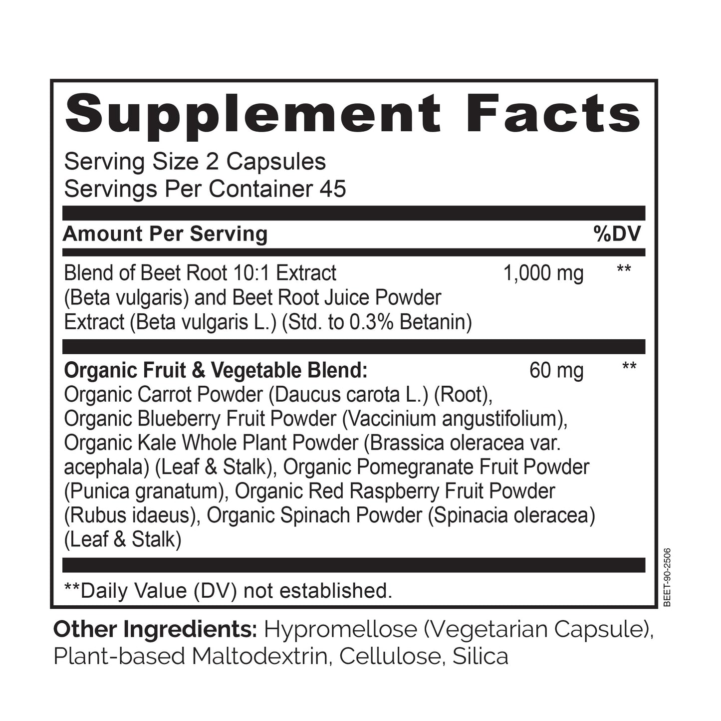 NATURELO Beet Root Capsule 90 Count