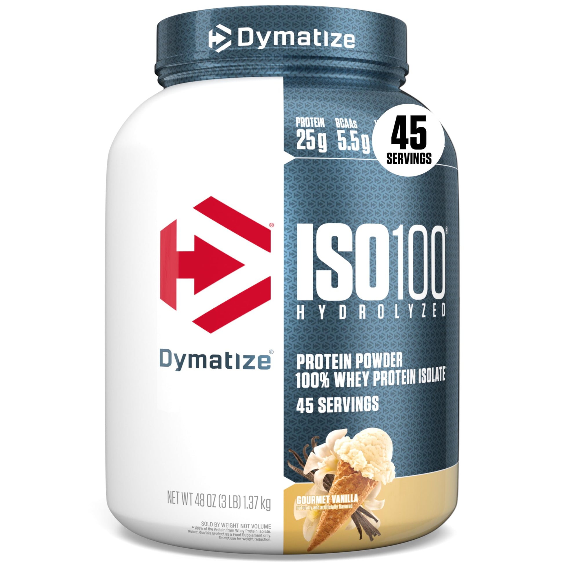 Dymatize ISO100 Whey Protein Isolate Powder Vanilla 48