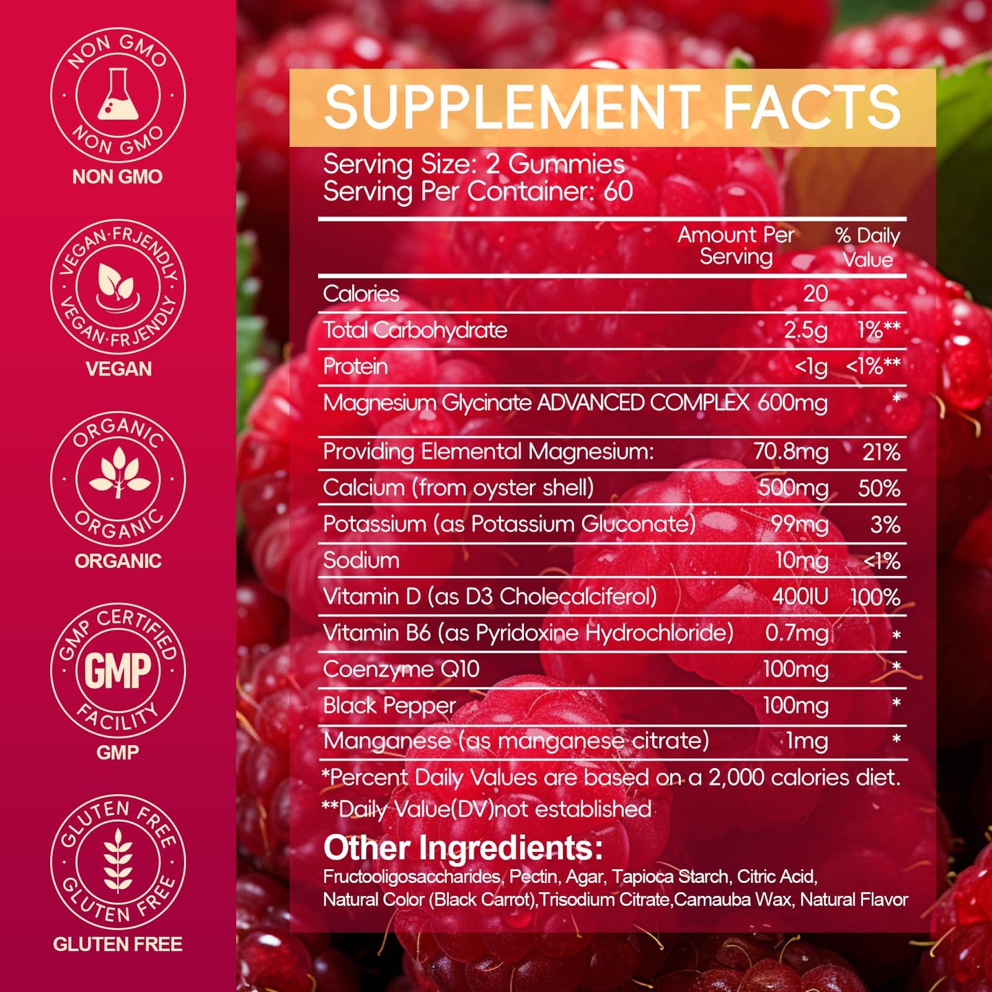 Cytona Magnesium Glycinate Gummies 600mg 120 Count