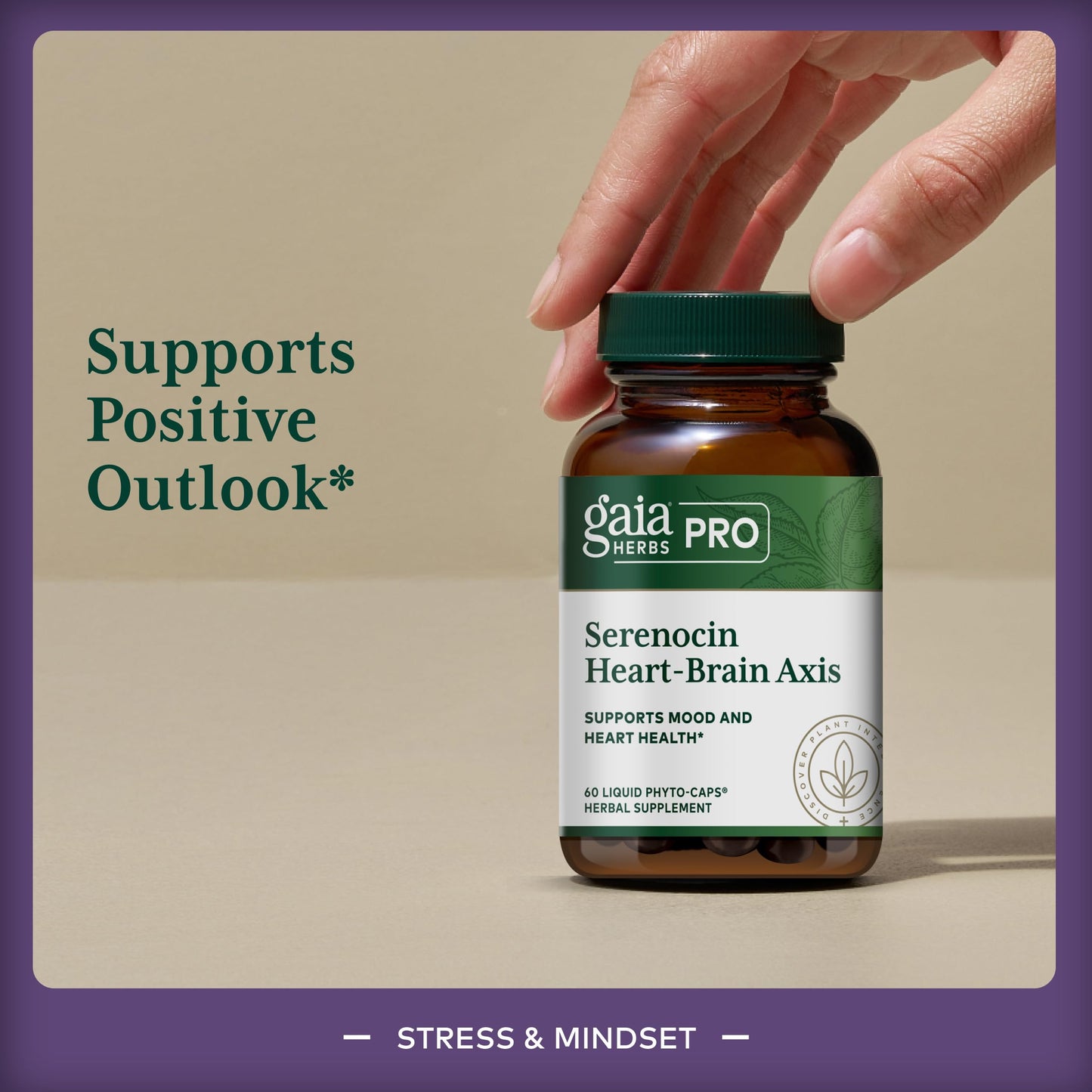 Gaia Herbs PRO Serenocin Heart-Brain Axis Capsules 60