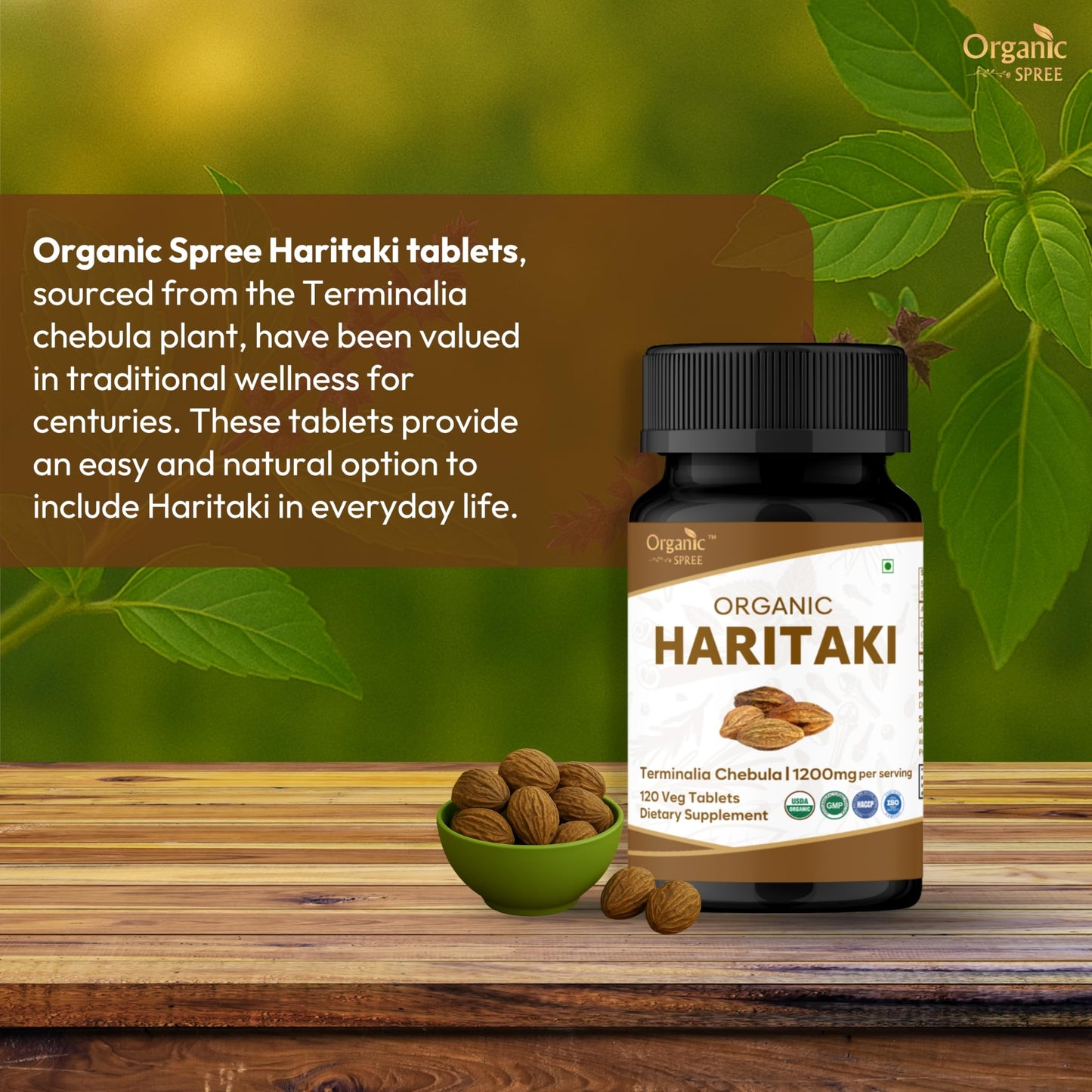 Organic Spree Haritaki 360 Tablets