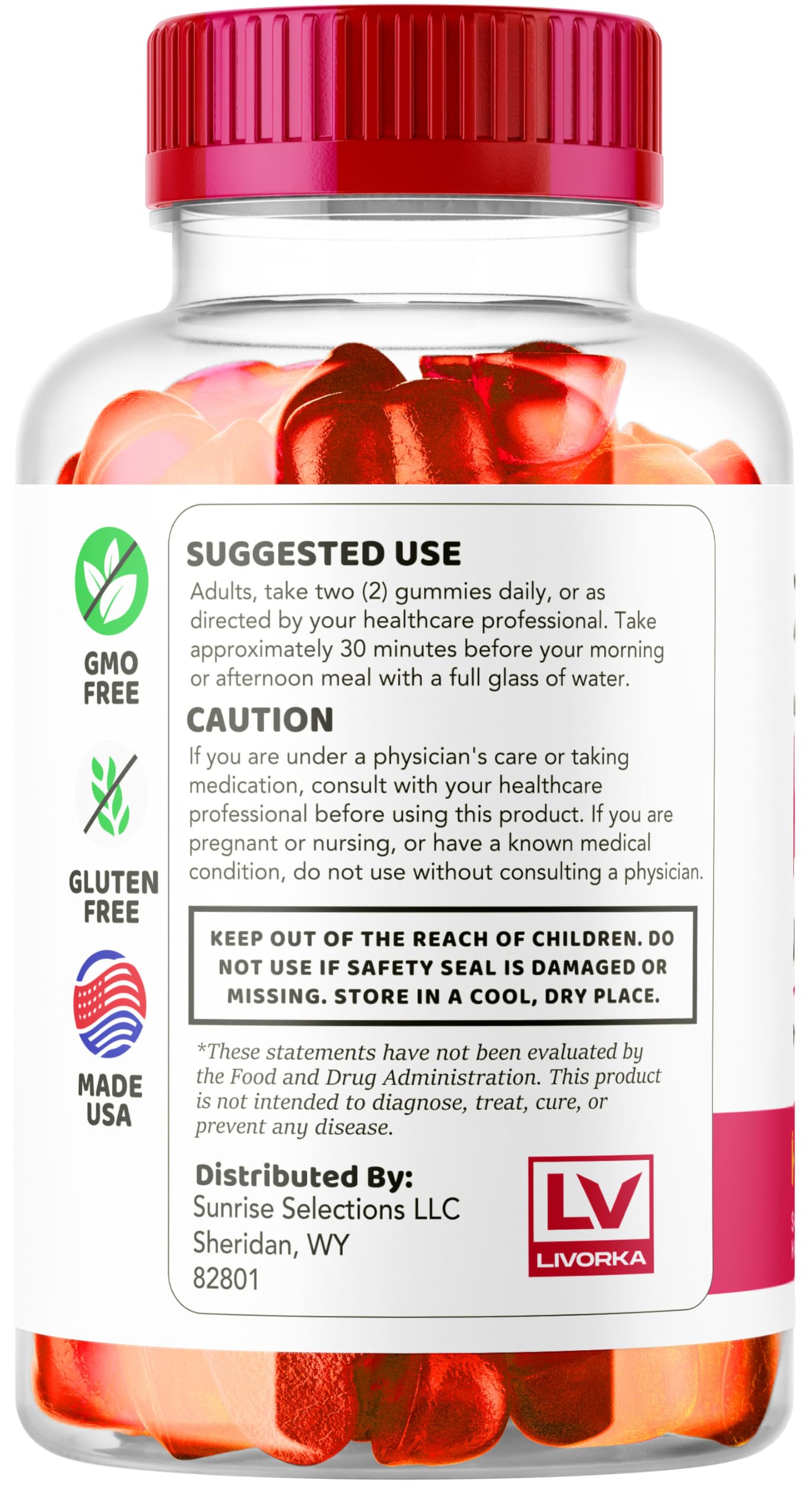 LIVORKA X10 Boost Keto ACV Gummies, 180 Gummies