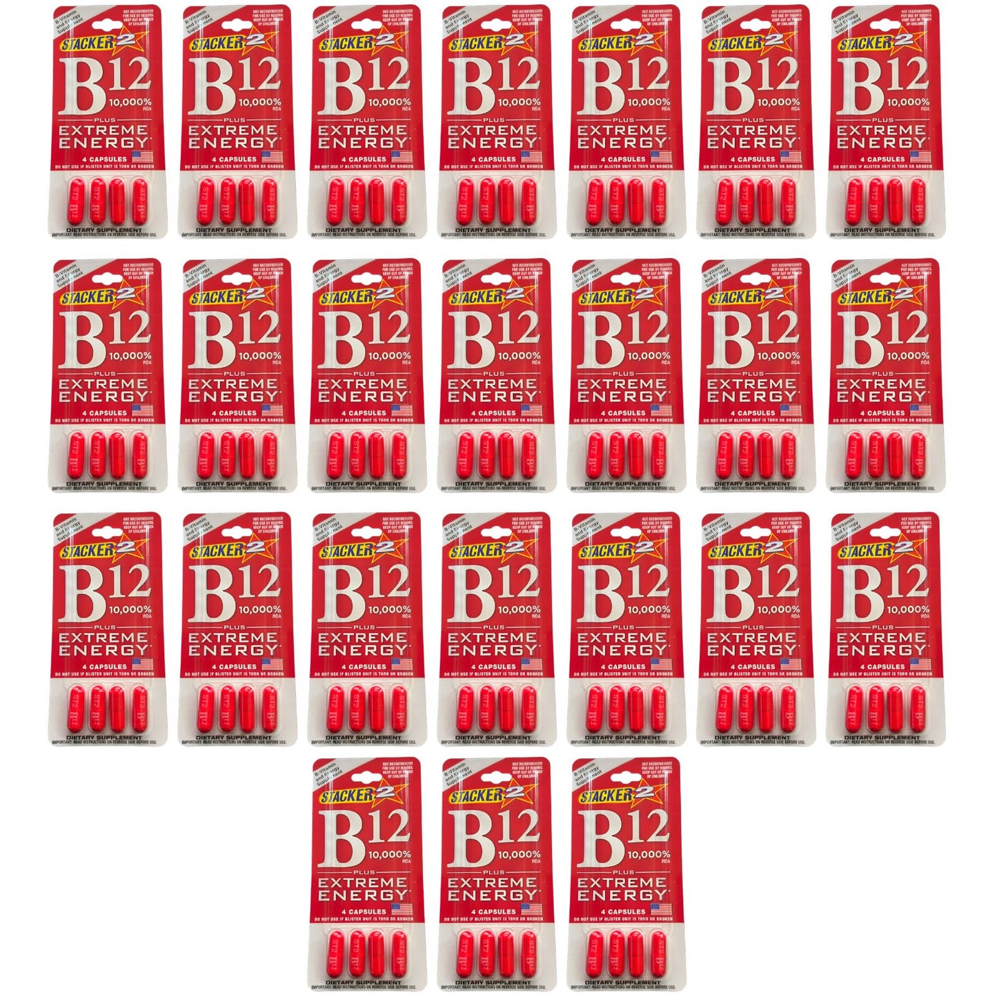 Generic Stacker B12 Extreme Energy Vitamin B Complex Capsule, 12 Count