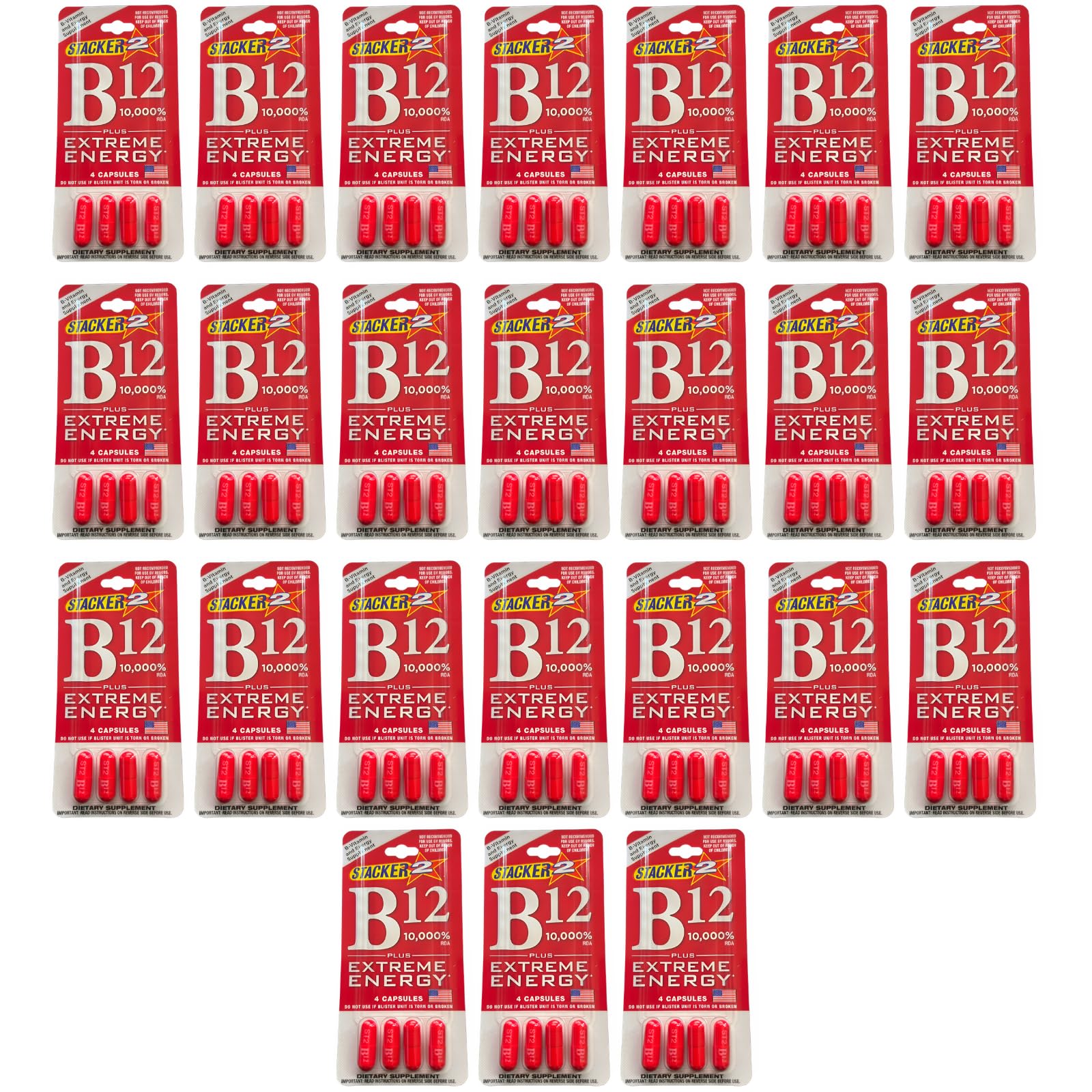 Generic Stacker B12 Extreme Energy Vitamin B Complex Capsule, 12 Count