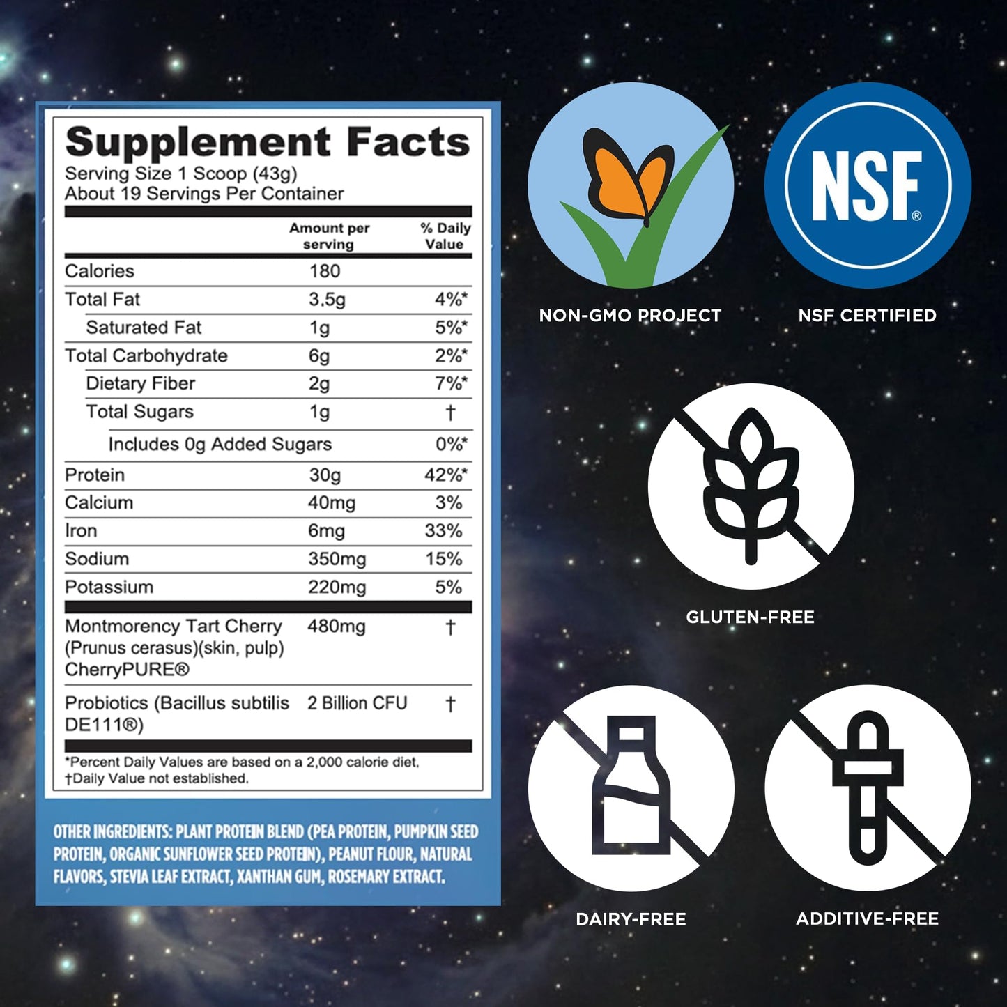 Vega Protein + Recovery Powder, Peanut Butter, 28.8 oz