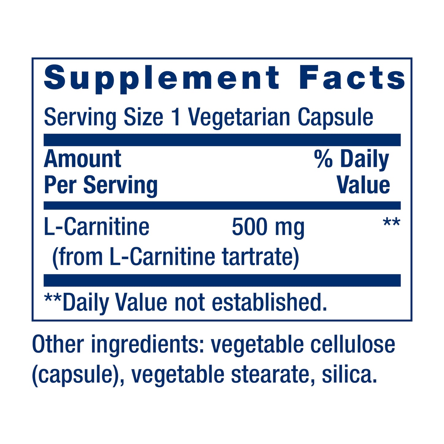 Life Extension L-Carnitine 500 mg Capsules, 60 Count
