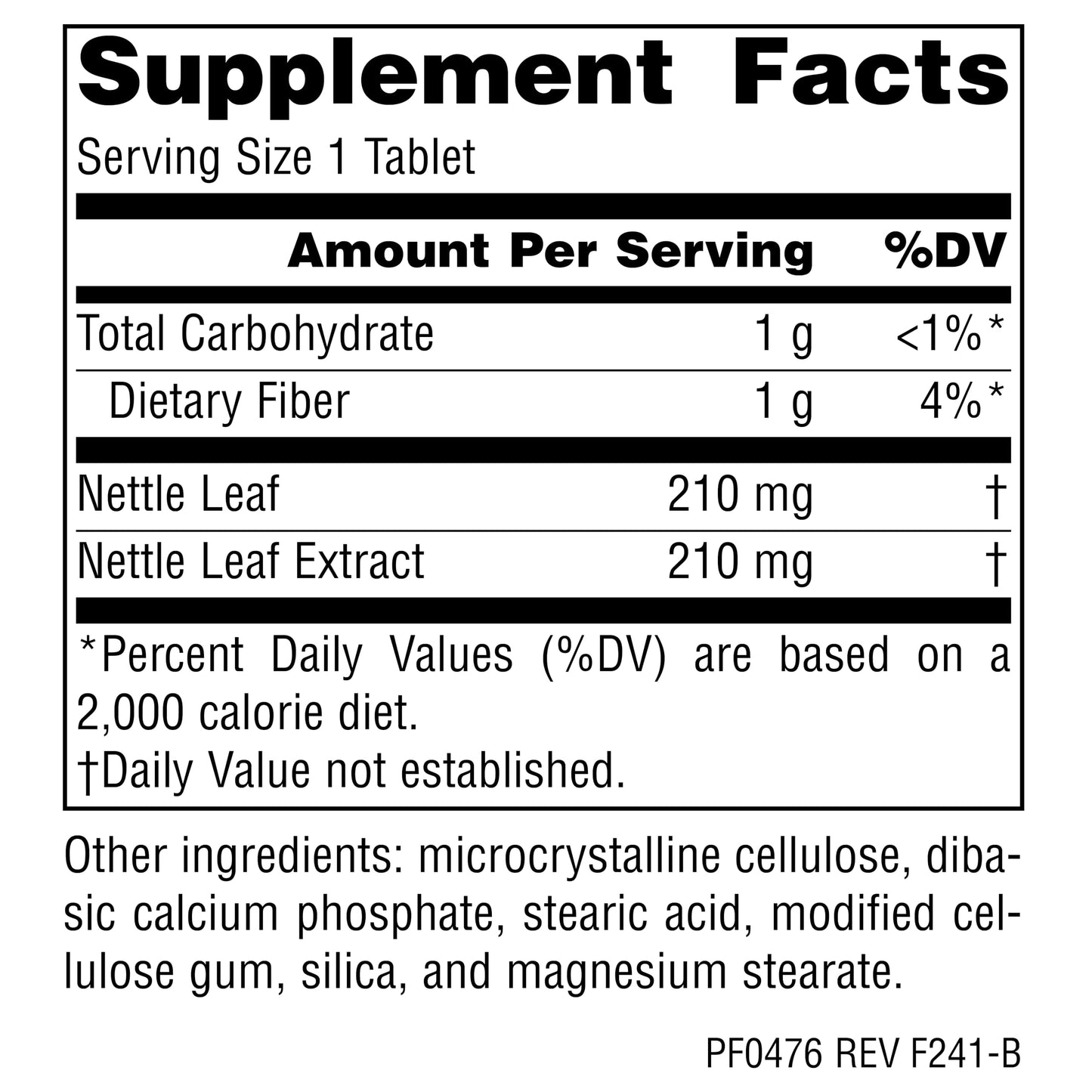 Planetary Herbals Full Spectrum Stinging Nettles 420 mg Tablet, 60 Tablets