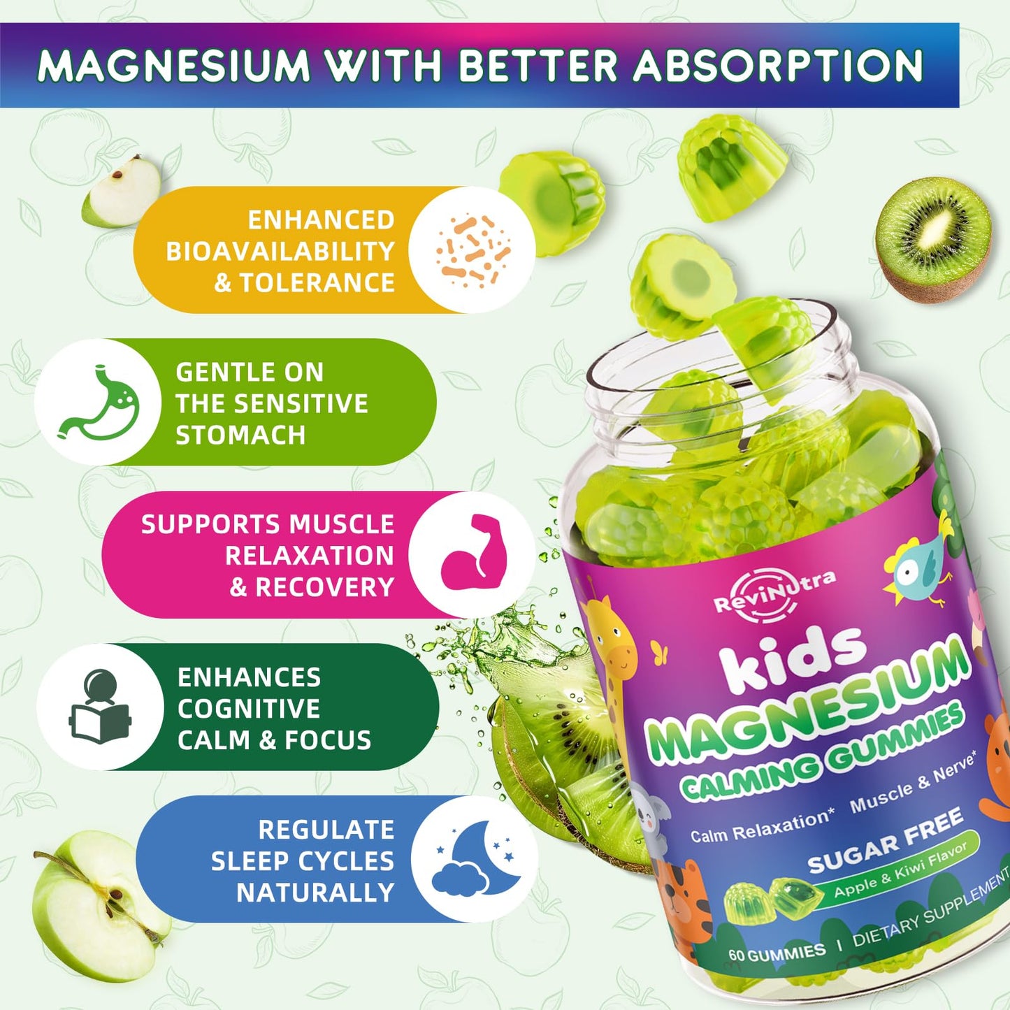 ReviNutra Magnesium Glycinate Gummies Gummy 120 Count