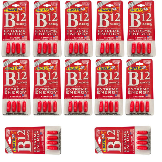 Generic Stacker B12 Extreme Energy Capsule, 12-Pack, 48 Capsules