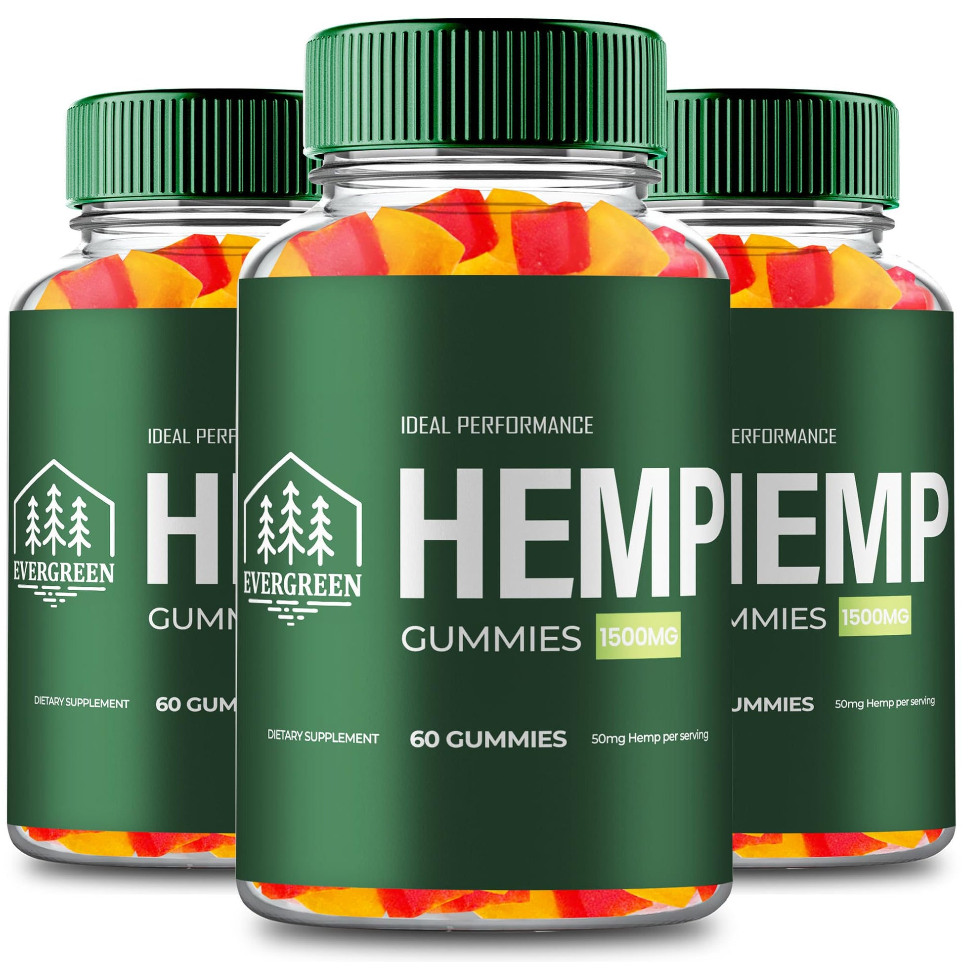 IDEAL PERFORMANCE Evergreen Hemp Gummies Gummy 180 Count