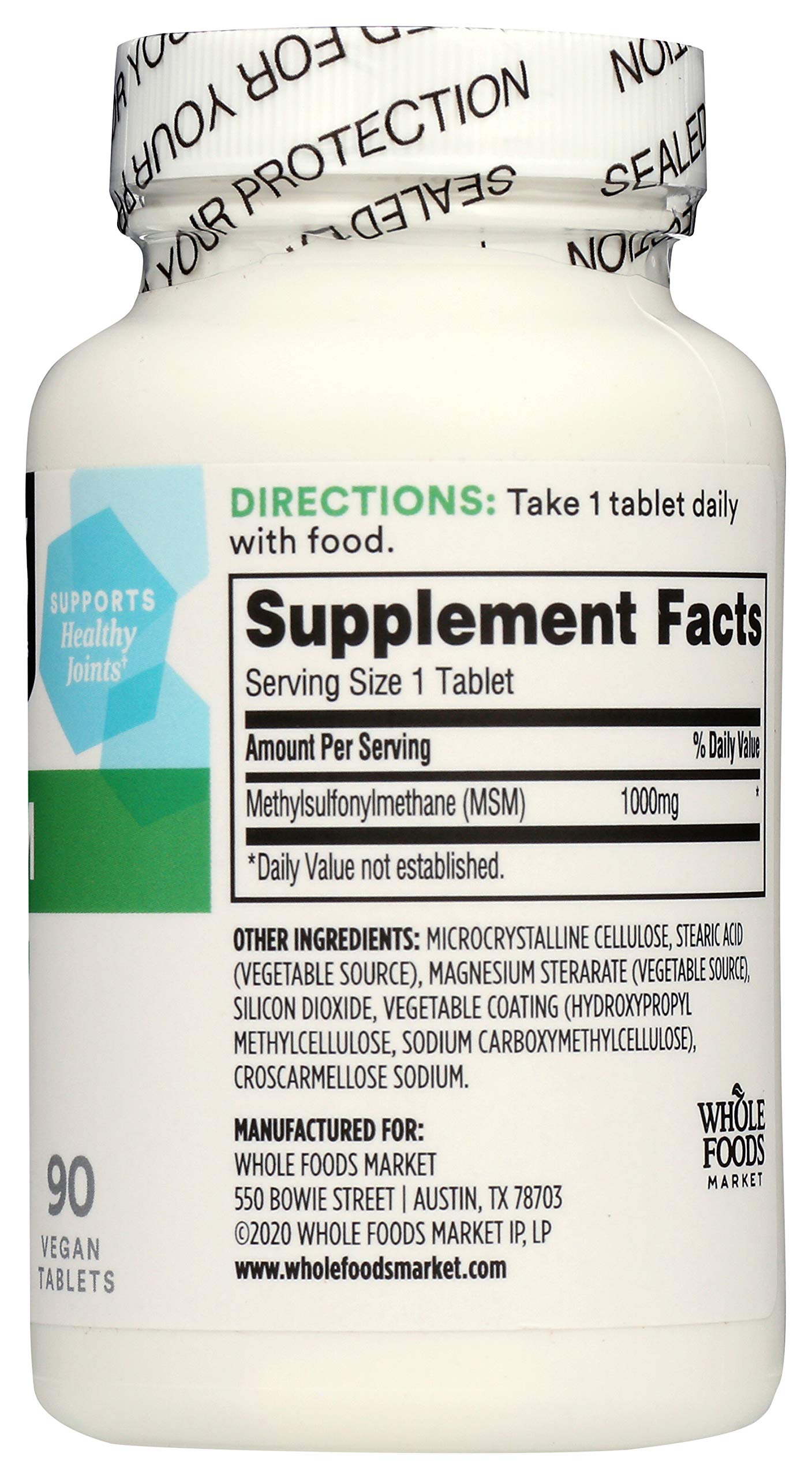 365 by Whole Foods Market MSM 1000mg Tablets, 90