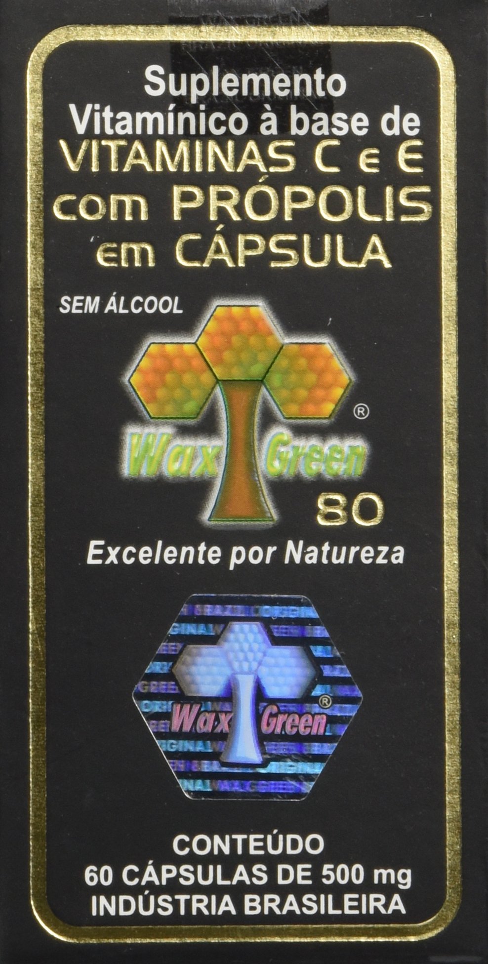 Wax Green Propolis Em Capsula 80 Capsule, 60 Capsules