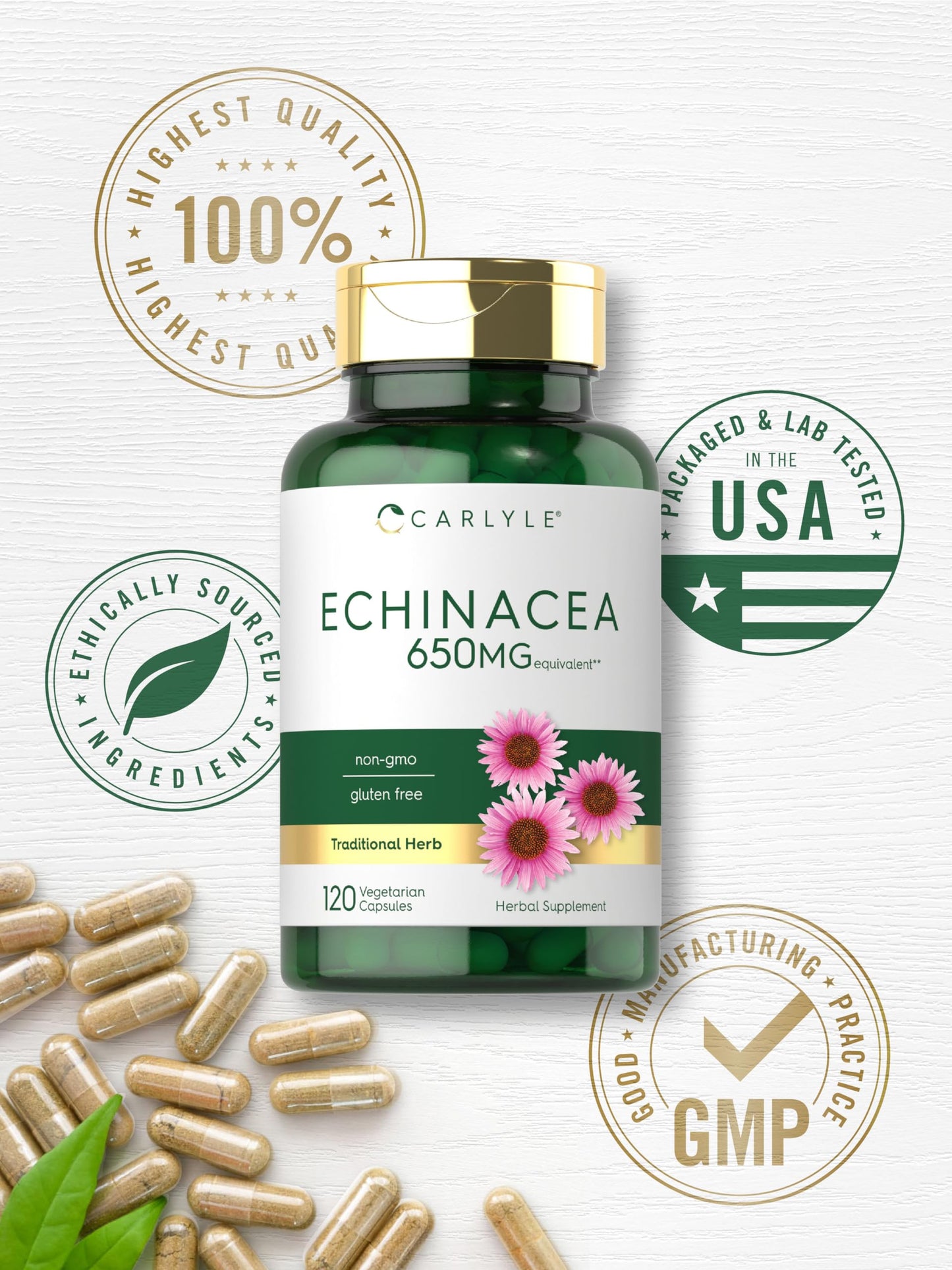 Carlyle Echinacea Capsules, 120 Count