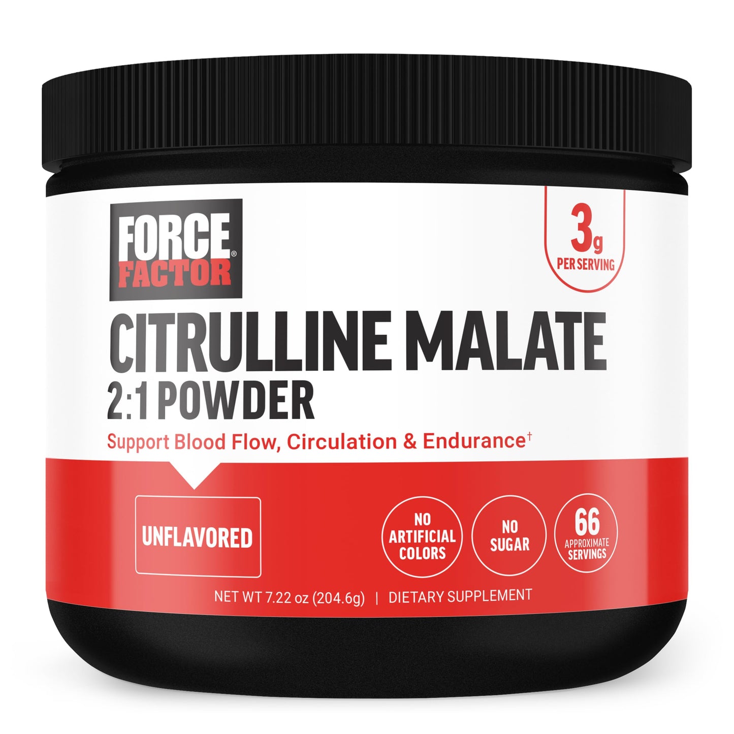 Force Factor Citrulline Malate 2:1 Powder, 7 oz