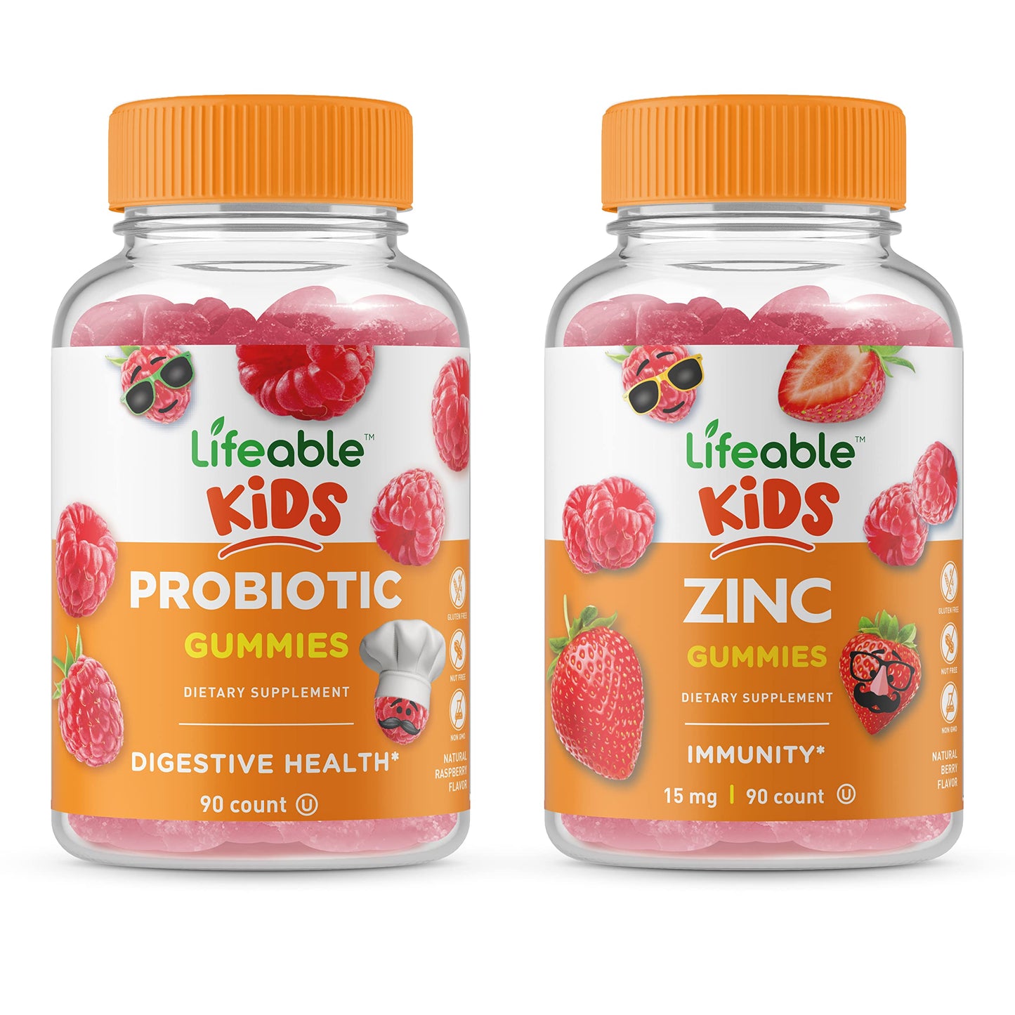 VitaWorks Lifeable Probiotic 2 Billion CFU Kids + Zinc Gummies Bundle