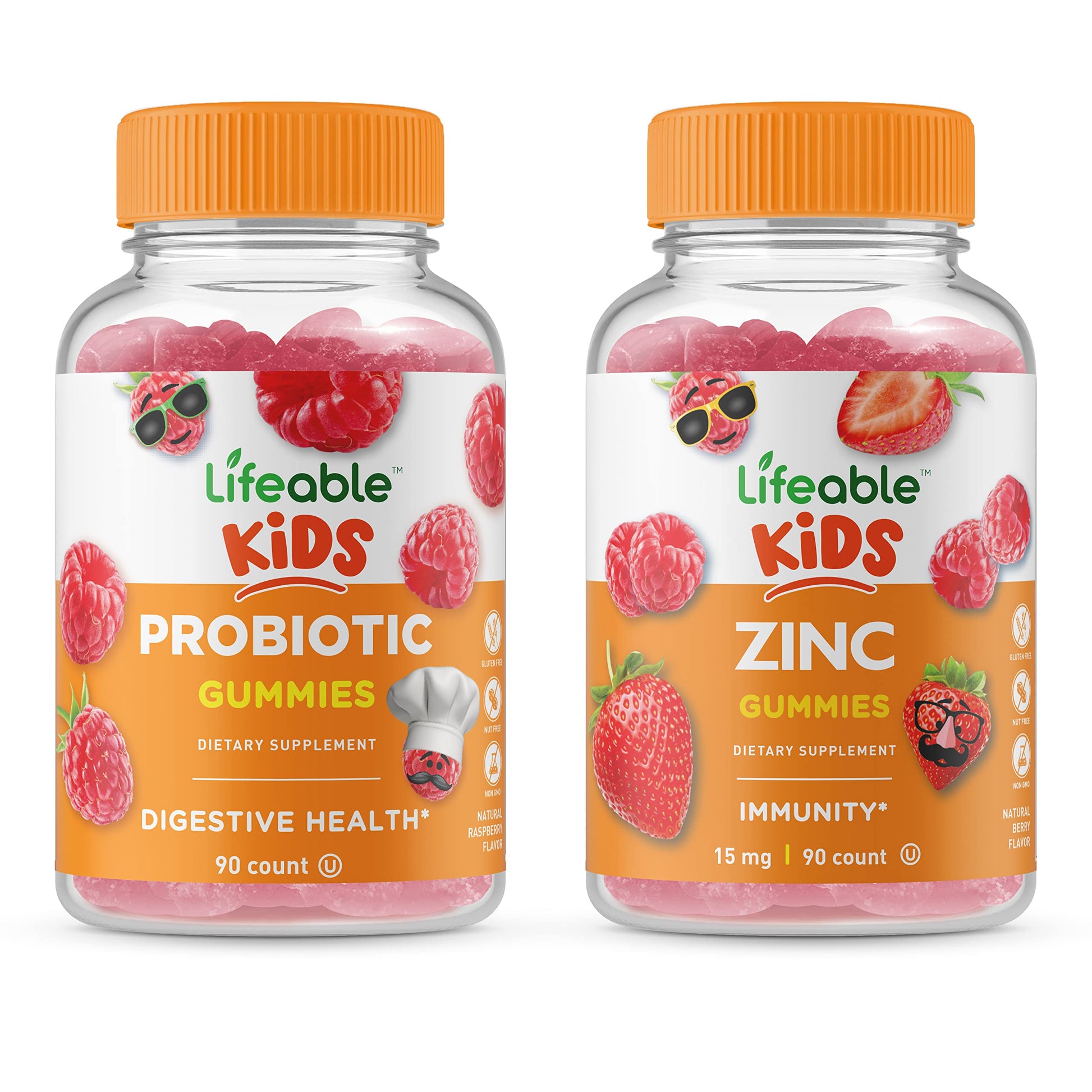 VitaWorks Lifeable Probiotic 2 Billion CFU Kids + Zinc Gummies Bundle