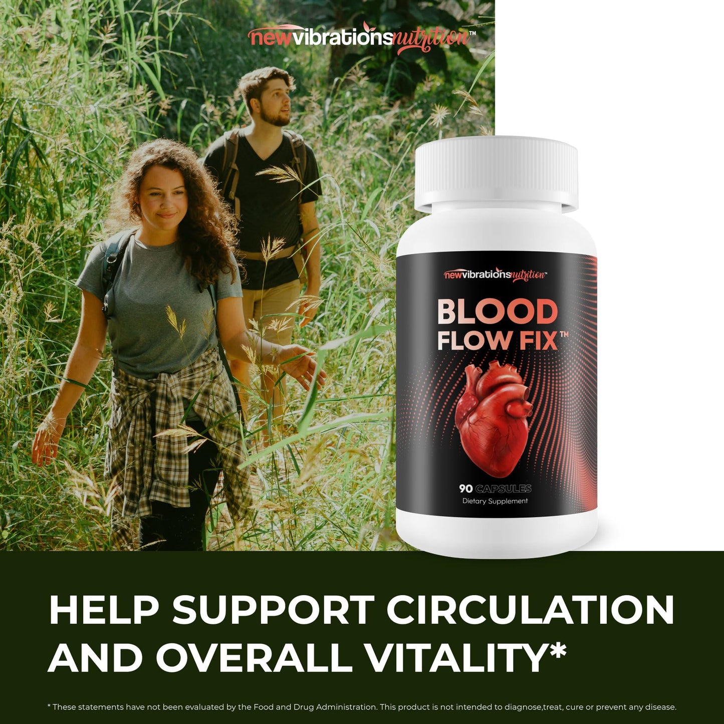 New Vibrations Nutrition Blood Flow Fix Capsule, 90 Count