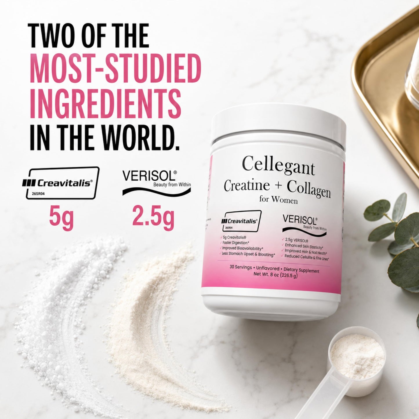 Cellegant Creatine Powder 8 Ounce
