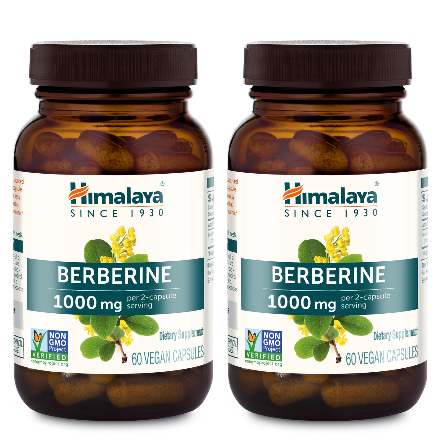 Himalaya Berberine 500 mg Capsules, 60 Count