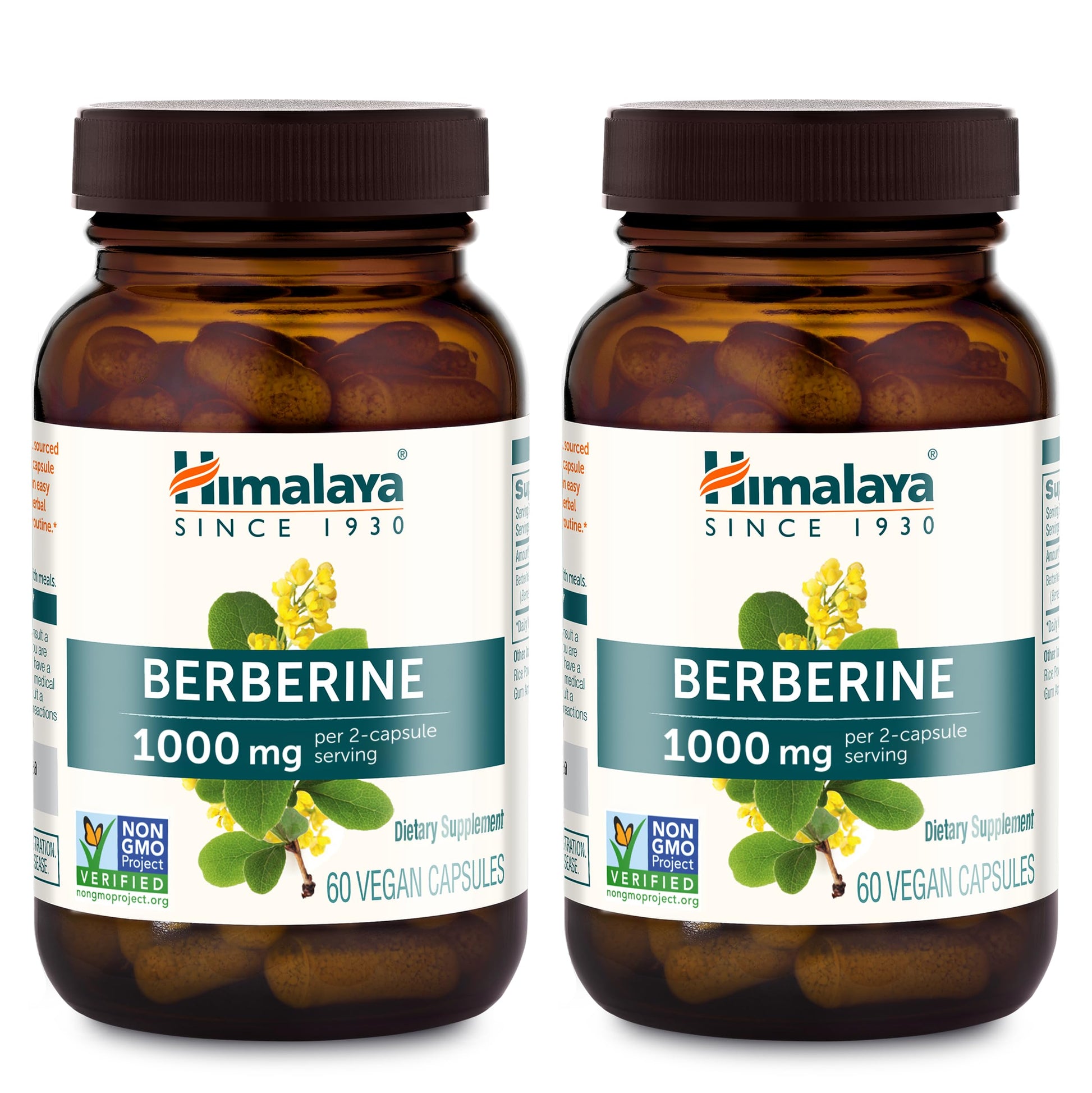 Himalaya Berberine 500 mg Capsules, 60 Count