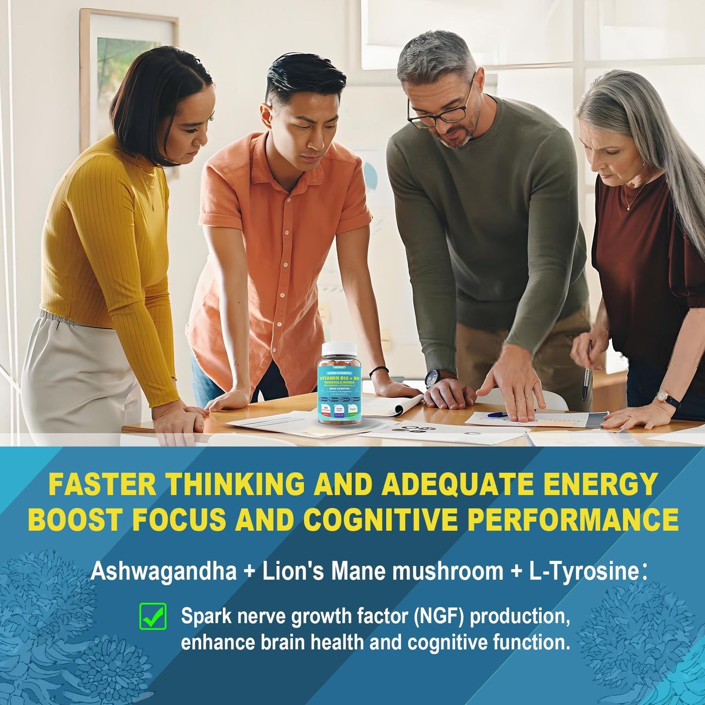 Nextdia Focus Memory & Energy Gummies, Gummy, 120